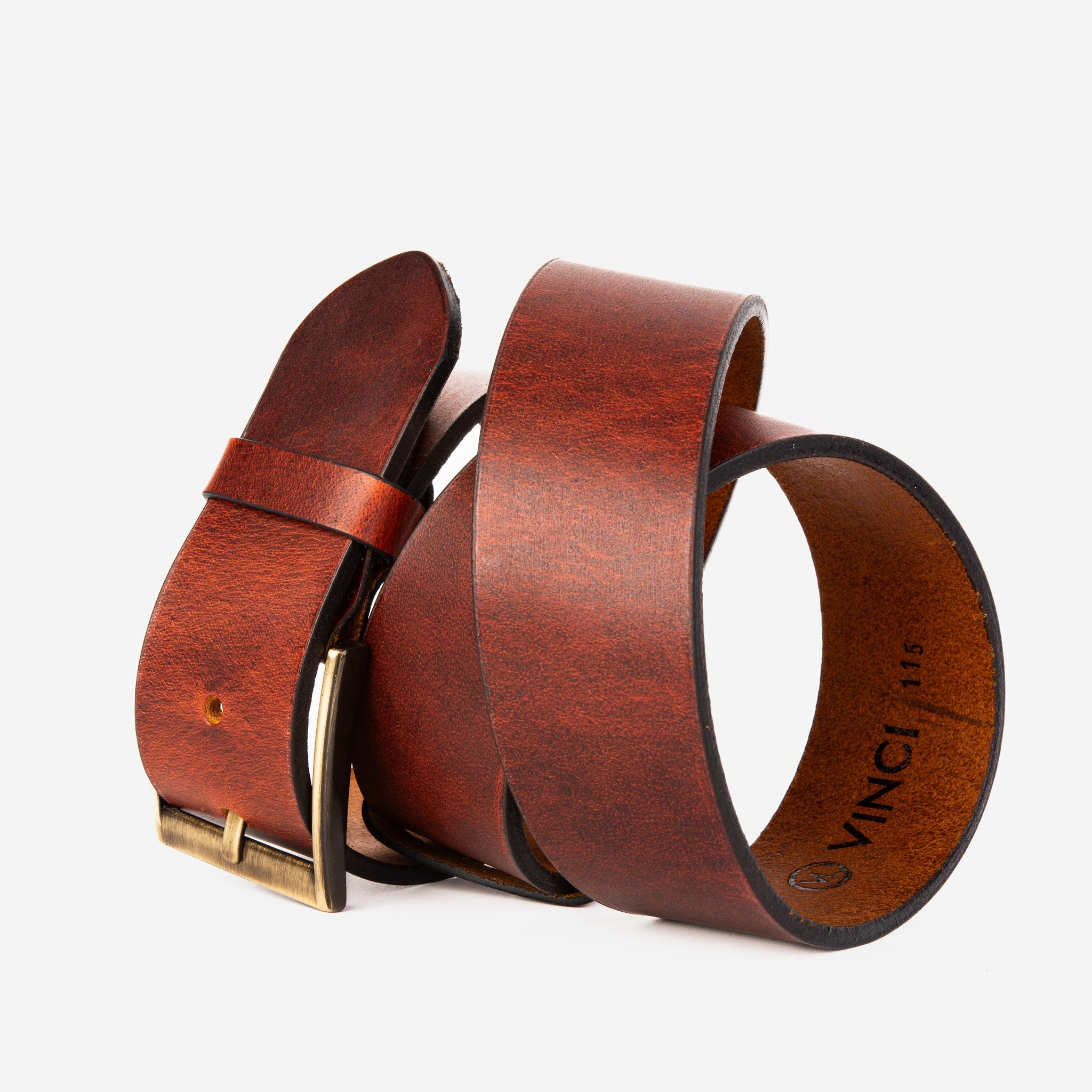 The Prime Burnt Sienna Leather Belt - Vinci Leather