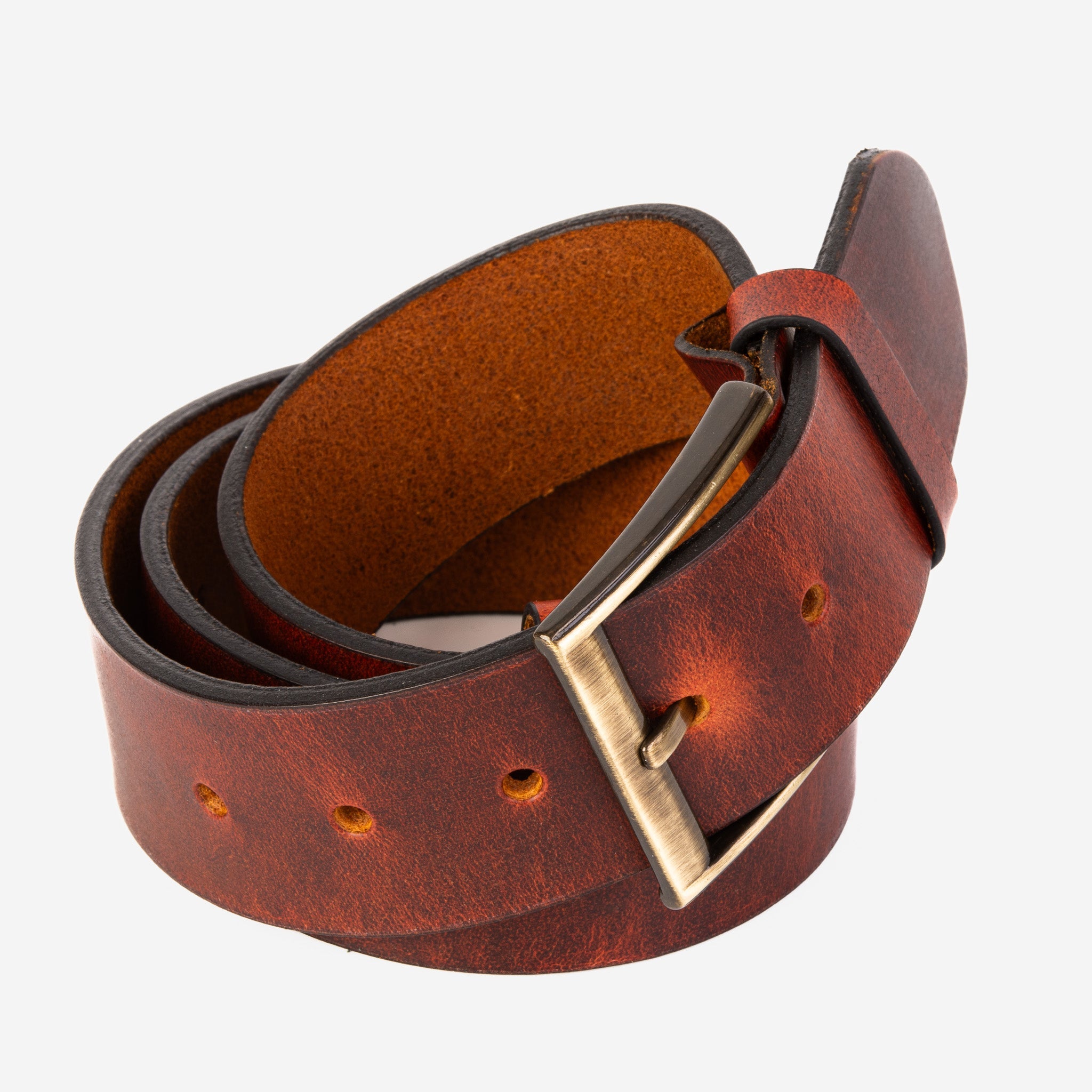 The Prime Burnt Sienna Leather Belt - Vinci Leather