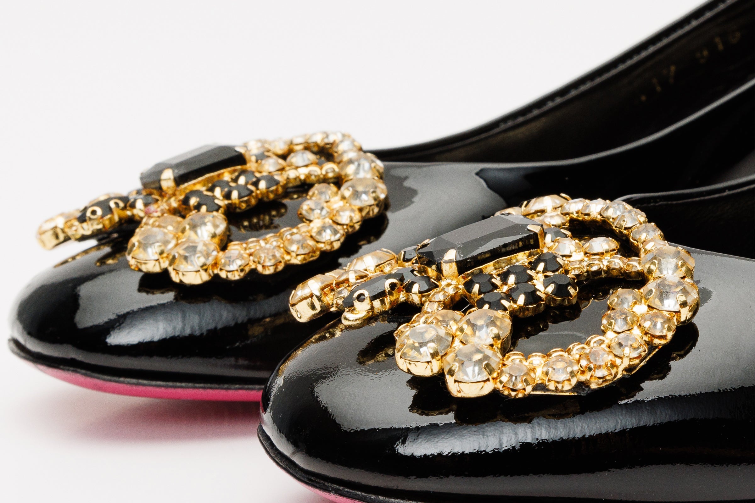 The Foggia Black Leather Block Heel Pump Shoe - Vinci Leather