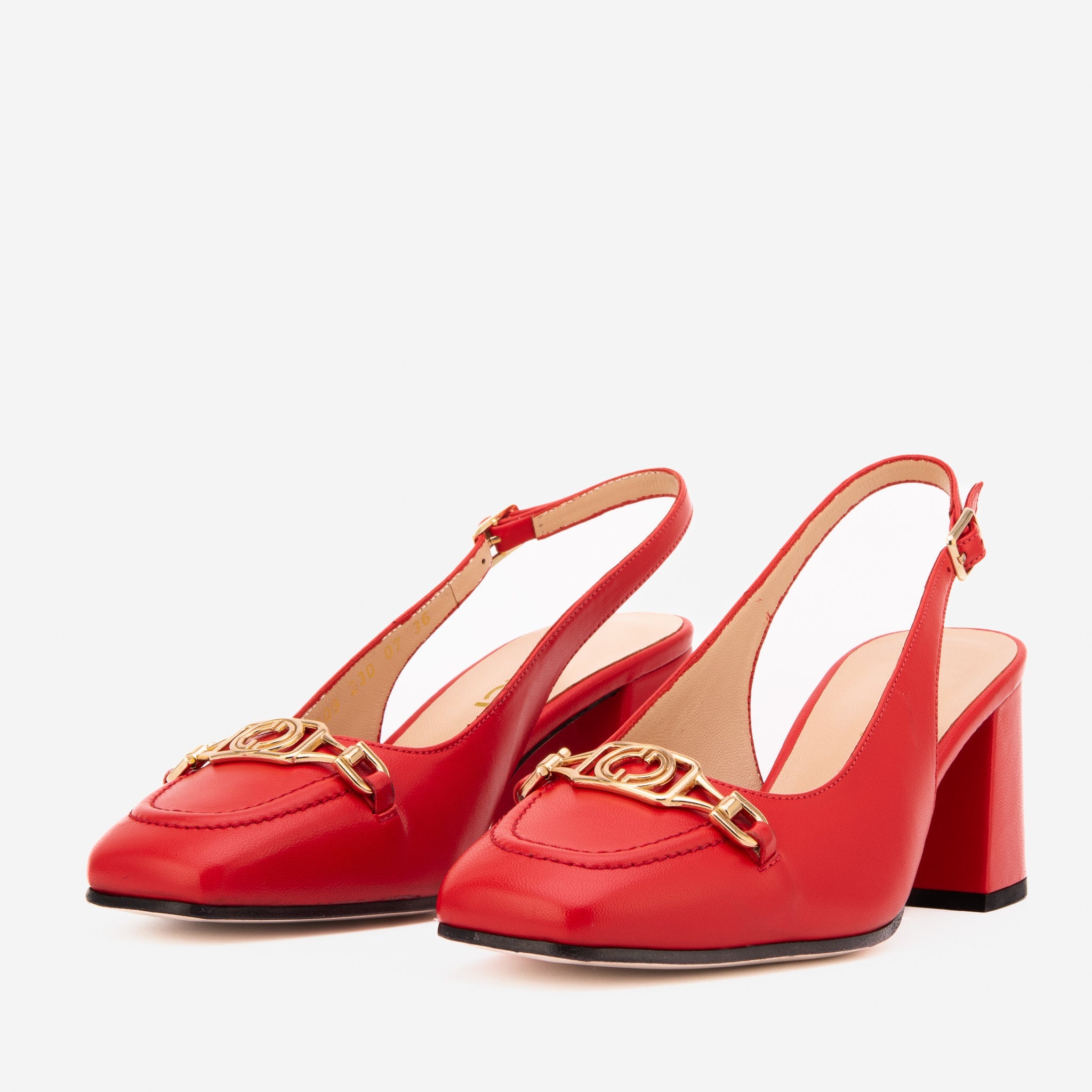The Potomac Red Leather Slingback Sandal - Vinci Leather