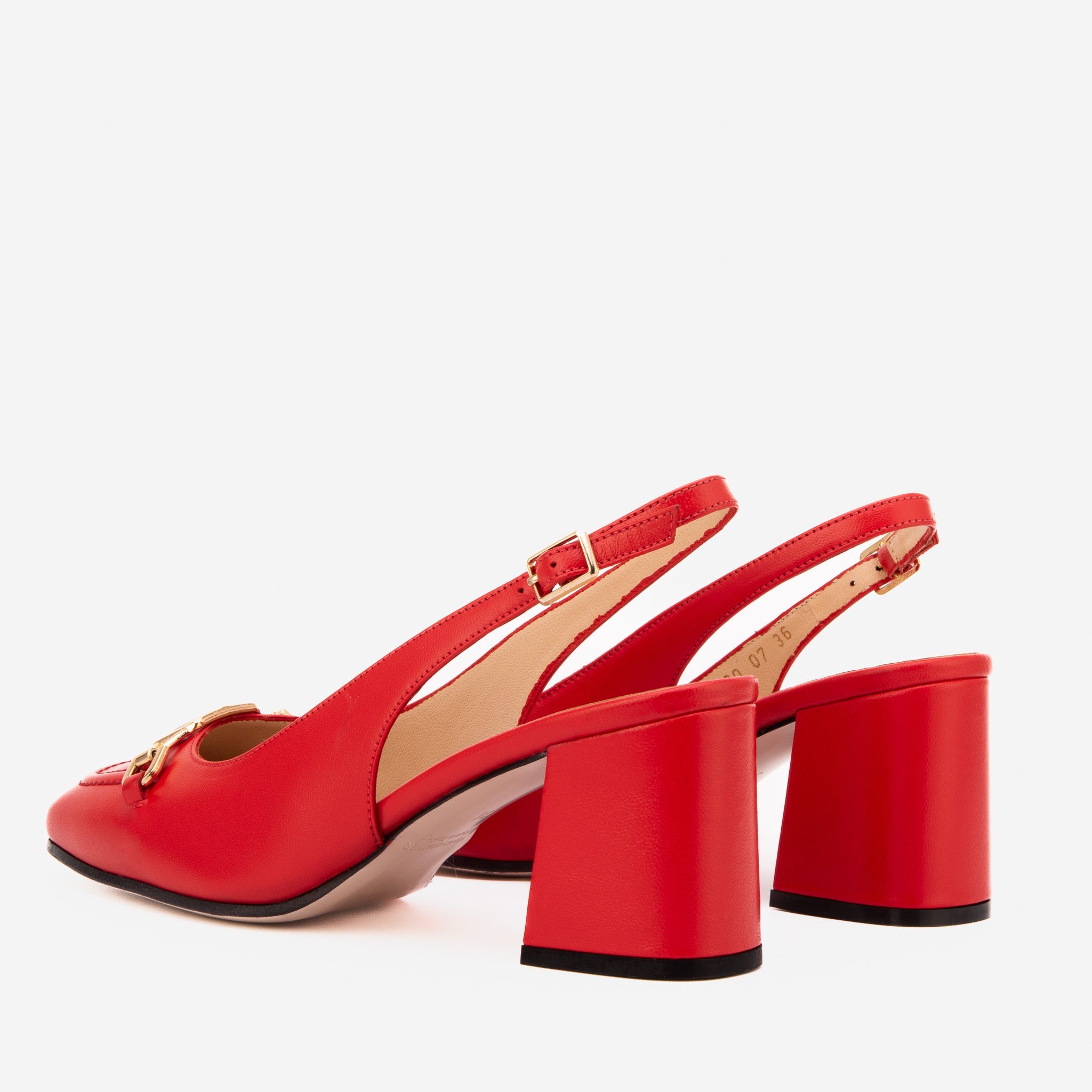 The Potomac Red Leather Slingback Sandal - Vinci Leather
