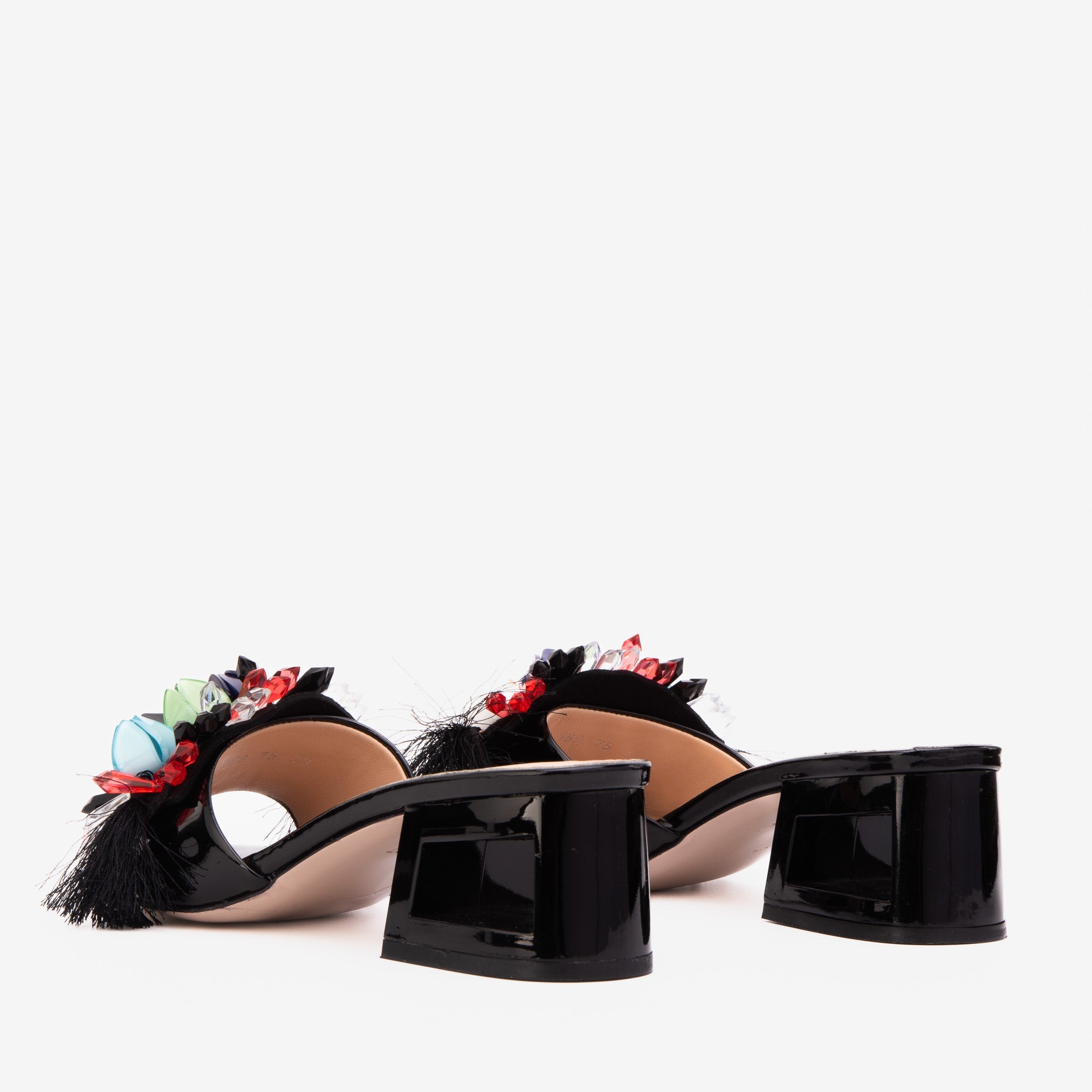 The Vigo Black Leather Block Heel Sandal - Vinci Leather