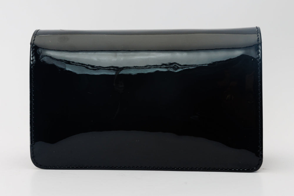 The Vigo Black Patent Leather Handbag - Vinci Leather