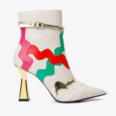 The Tario Cream Leather Ankle Boot - Vinci Leather