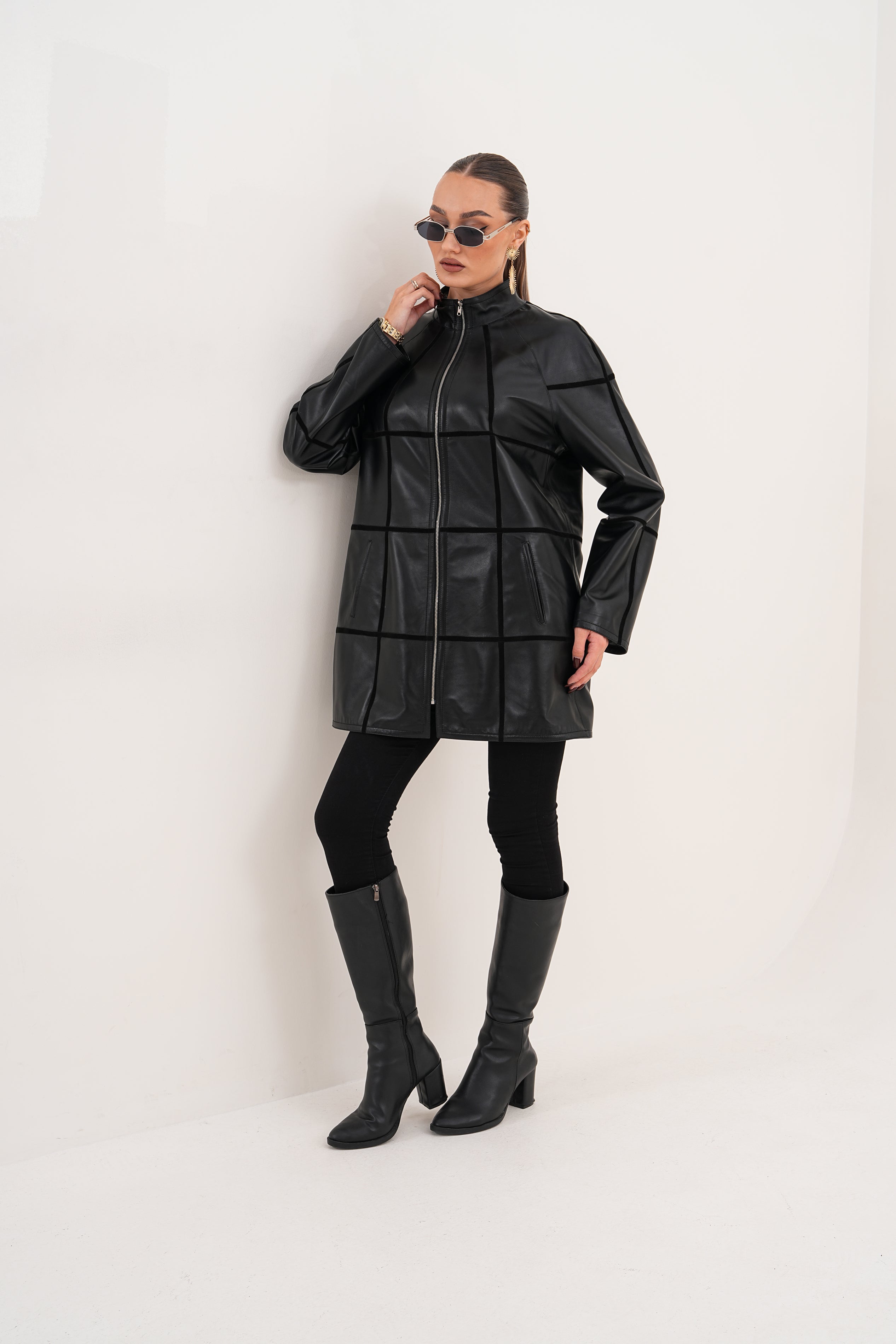 The Prado Reversible Black Leather Leather Jacket - Vinci Leather