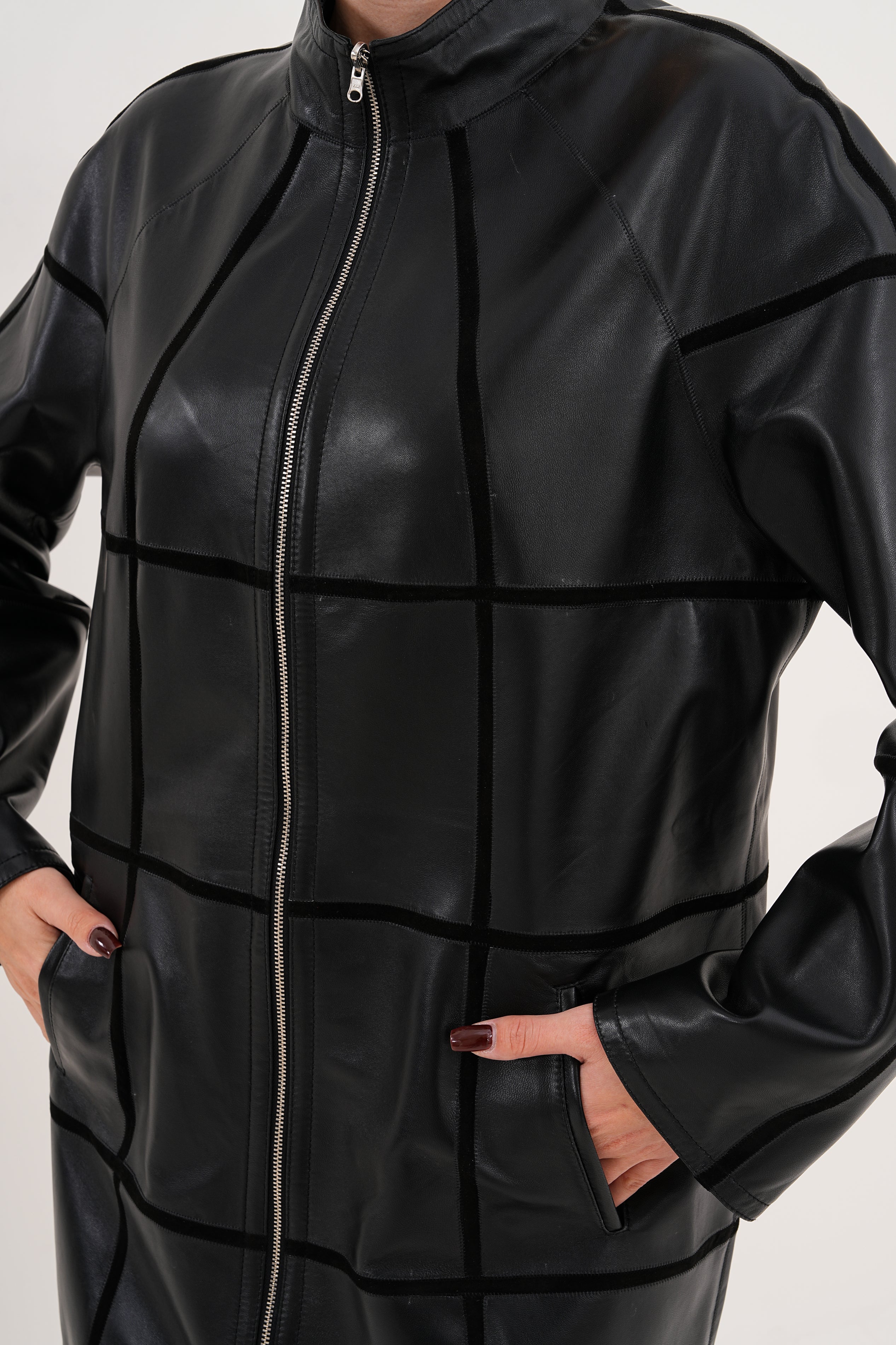 The Prado Reversible Black Leather Leather Jacket - Vinci Leather
