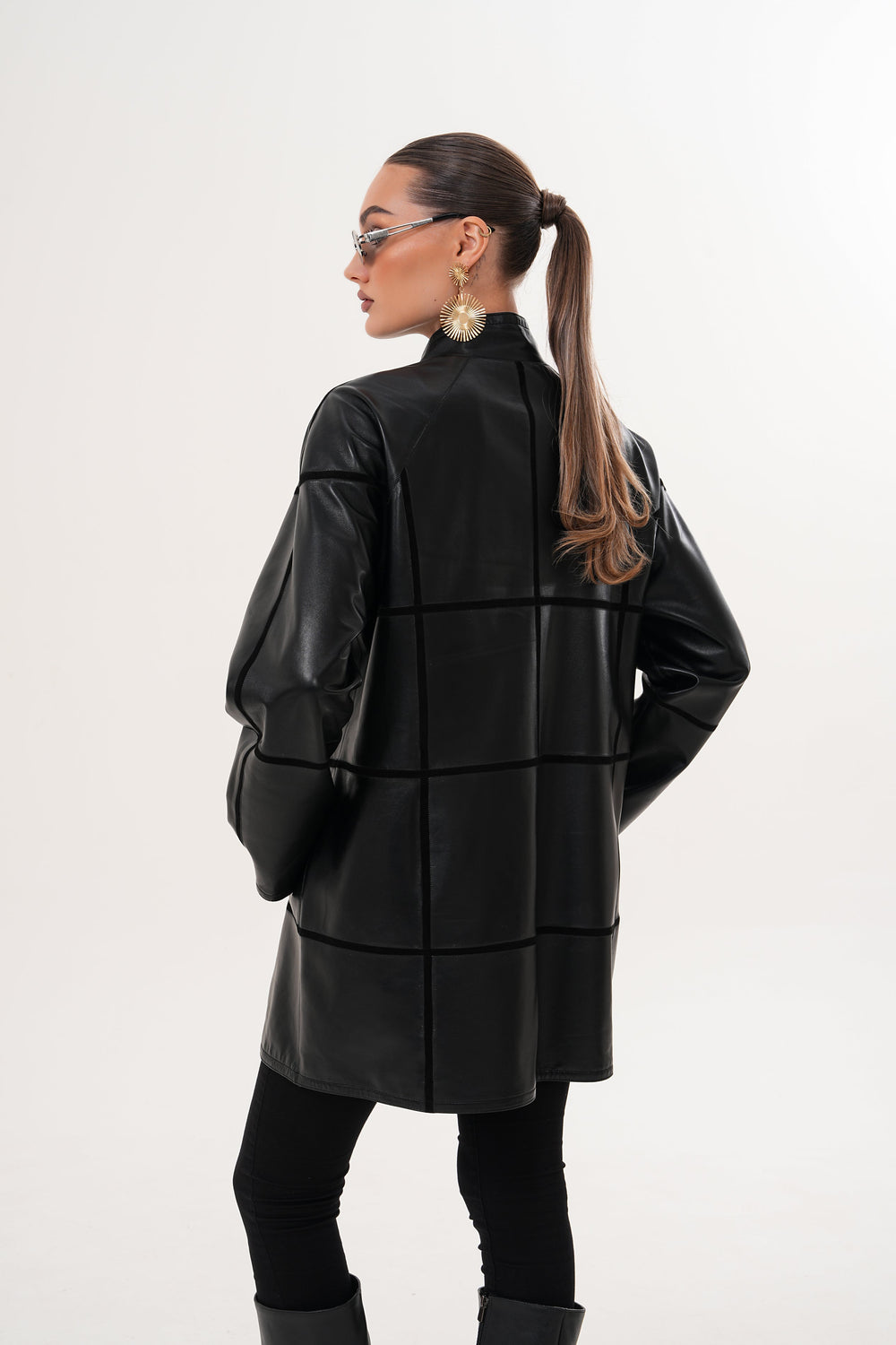 The Prado Reversible Black Leather Leather Jacket - Vinci Leather