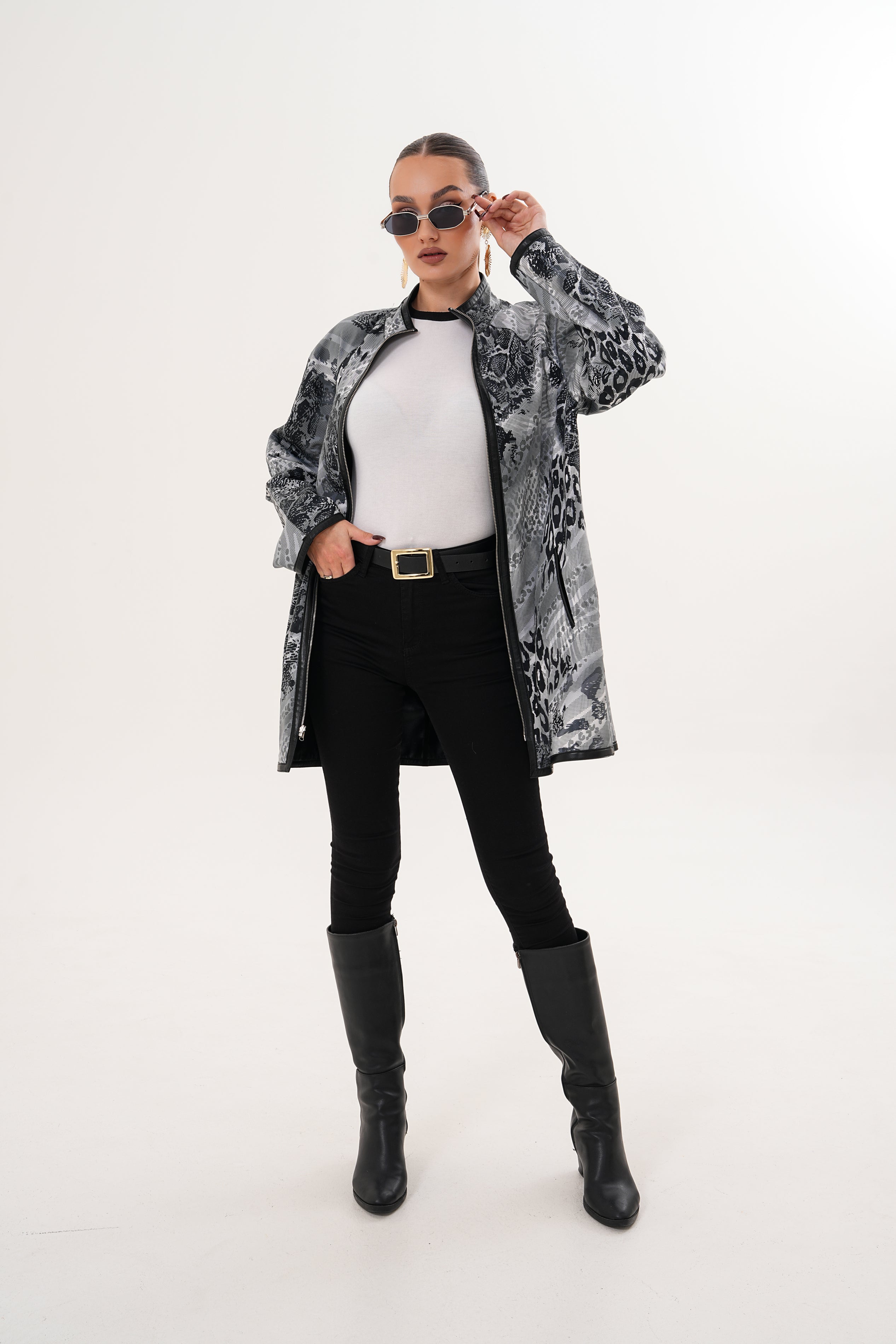 The Prado Reversible Black Leather Leather Jacket - Vinci Leather