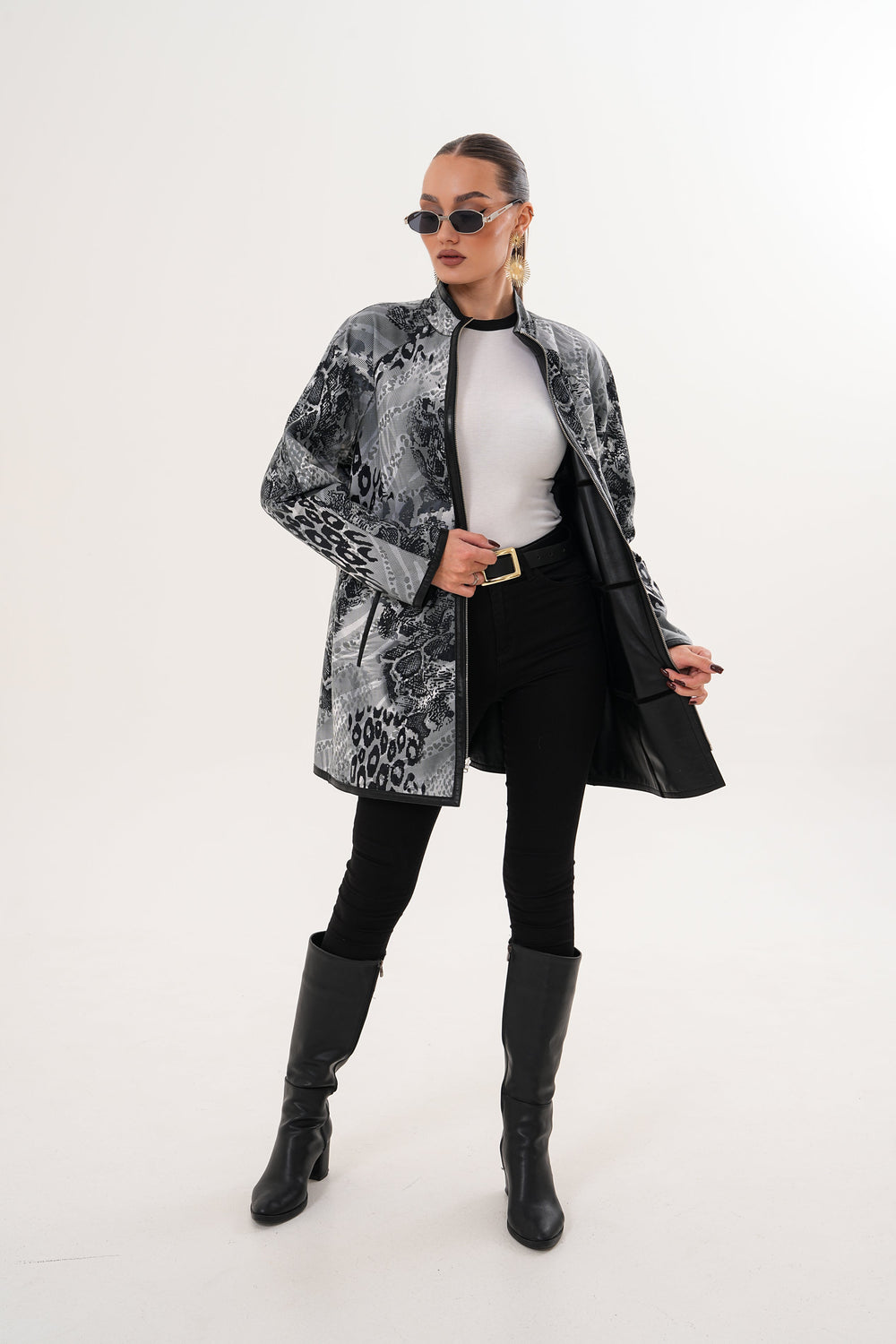 The Prado Reversible Black Leather Leather Jacket - Vinci Leather
