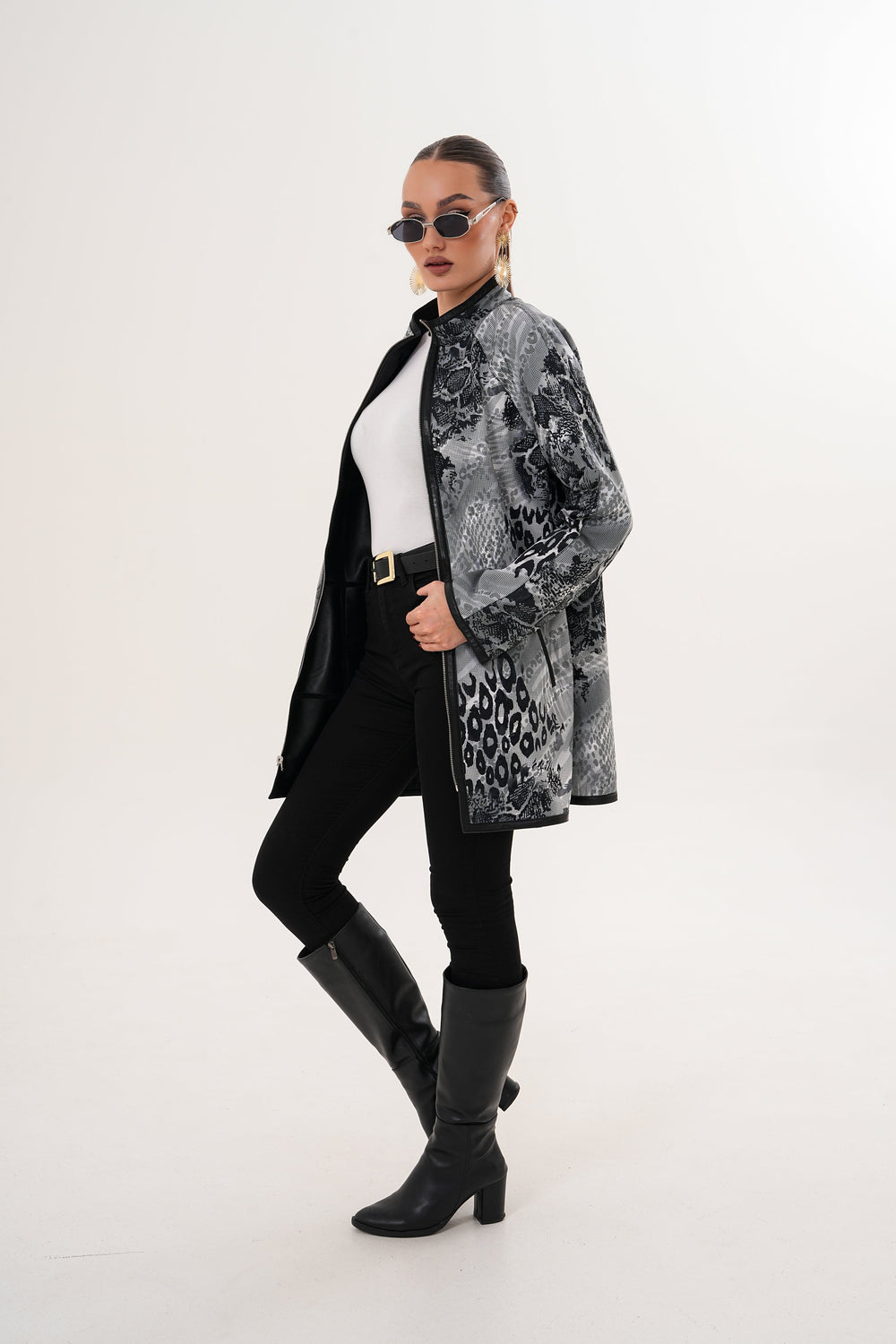 The Prado Reversible Black Leather Leather Jacket - Vinci Leather