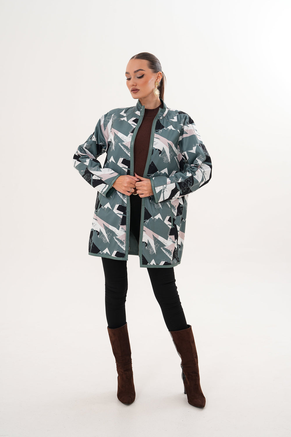 The Prado Reversible Green Leather Jacket - Vinci Leather