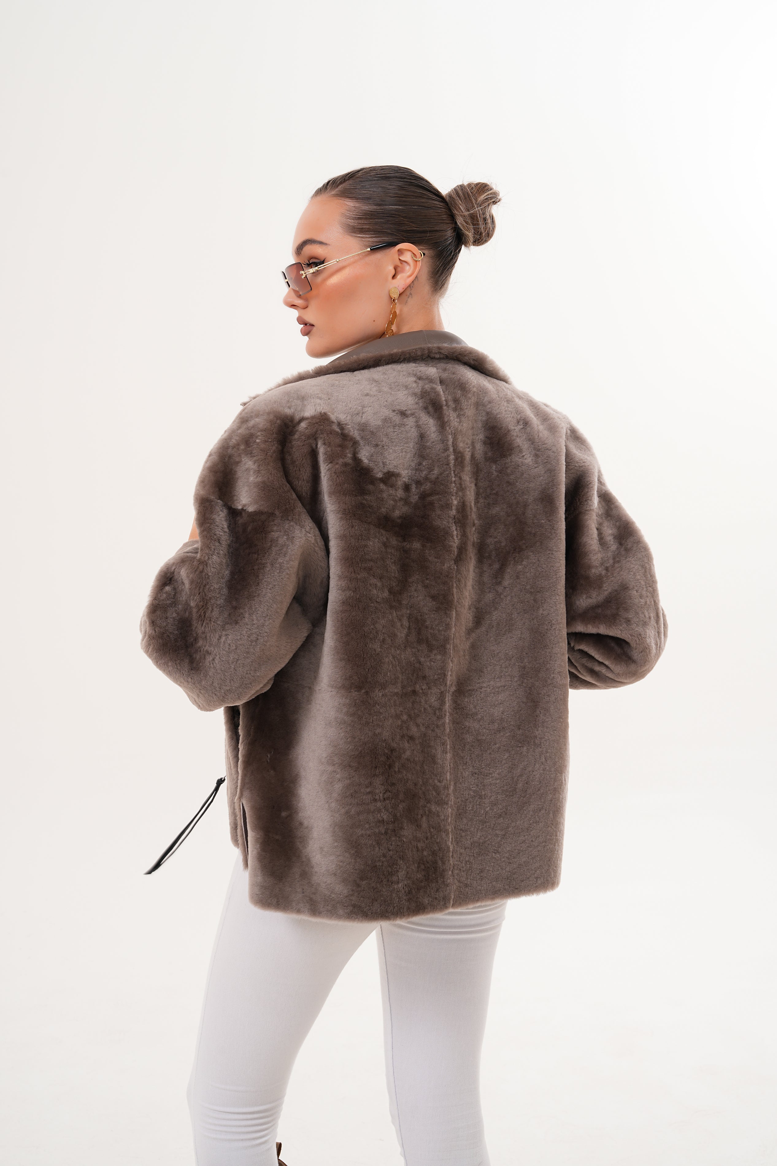 The Geneva Reversible Shearling Leather Jacket - Vinci Leather