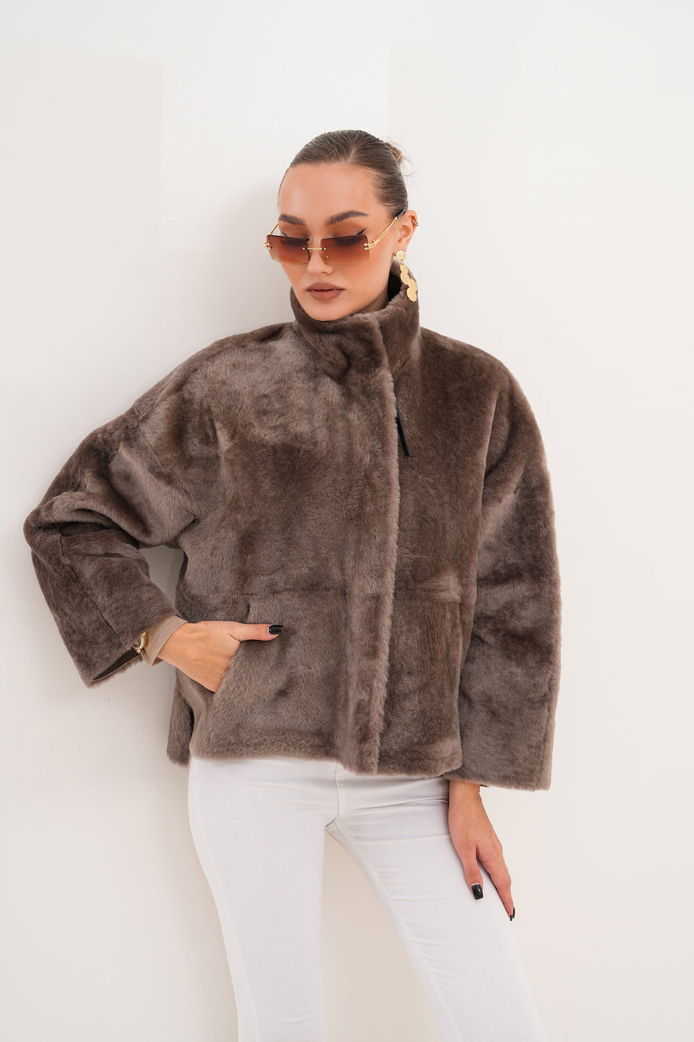 The Geneva Reversible Shearling Leather Jacket - Vinci Leather