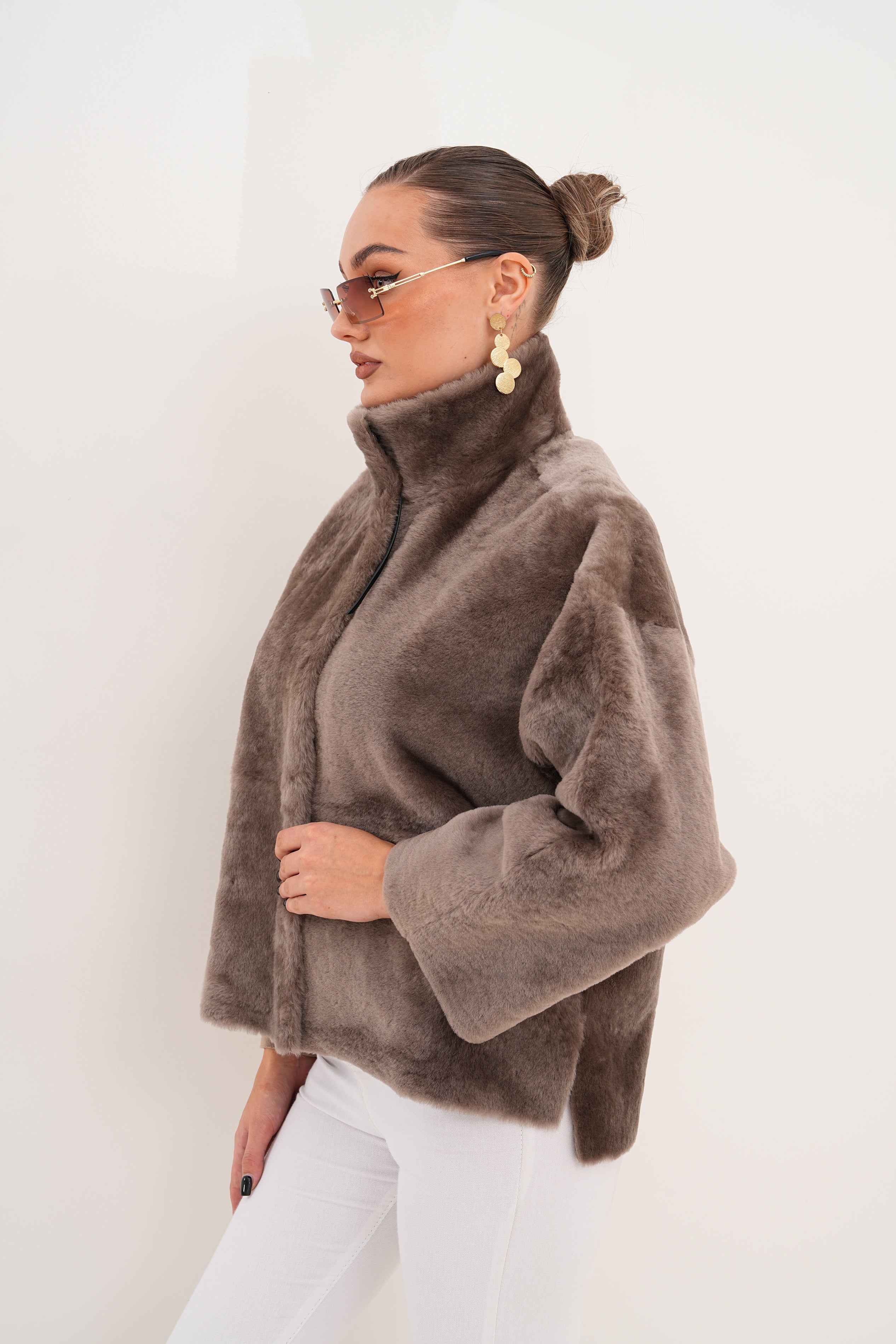 The Geneva Reversible Shearling Leather Jacket - Vinci Leather