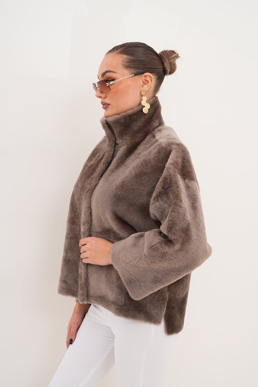The Geneva Reversible Shearling Leather Jacket - Vinci Leather
