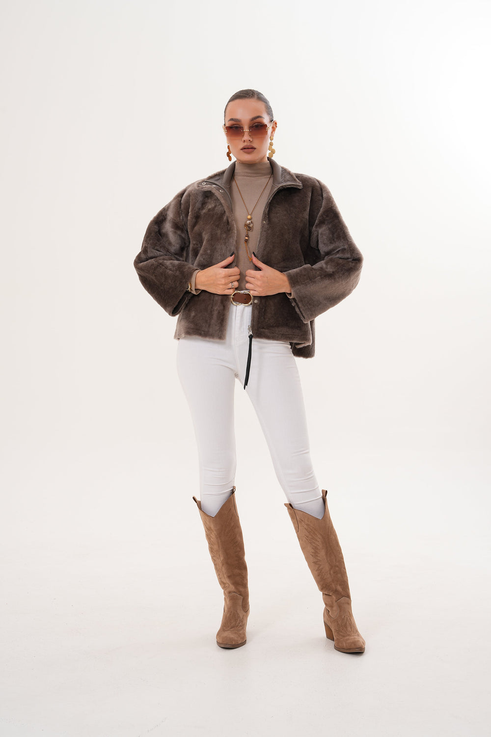 The Geneva Reversible Shearling Leather Jacket - Vinci Leather