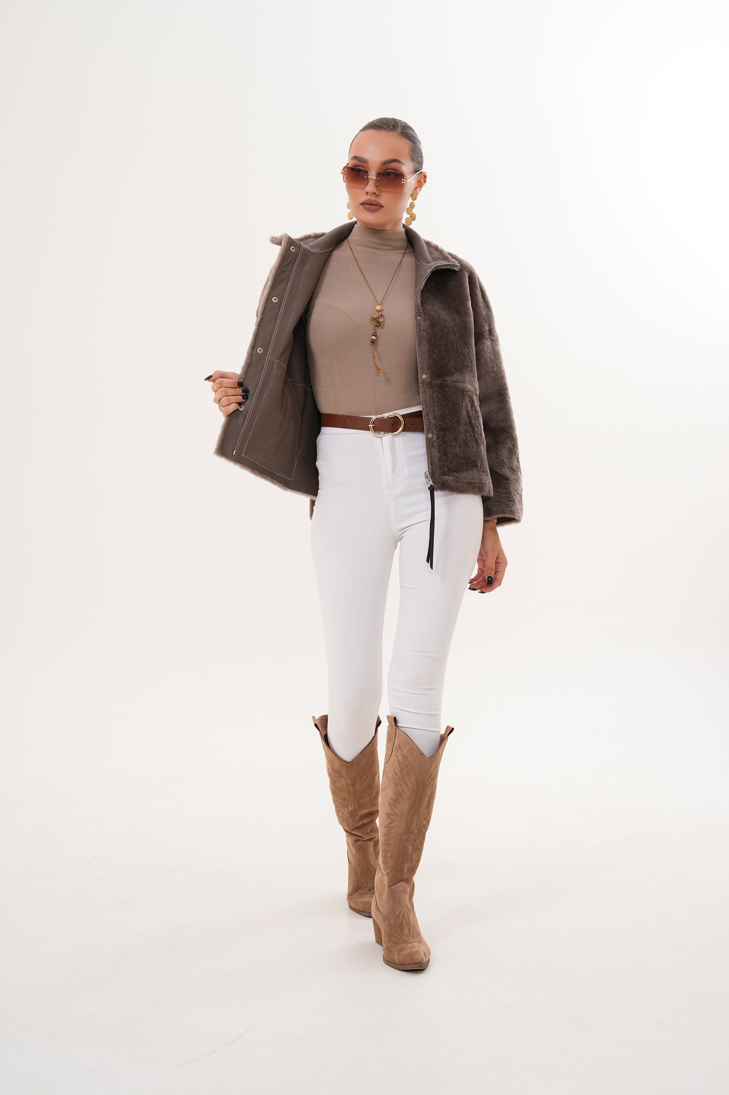 The Geneva Reversible Shearling Leather Jacket - Vinci Leather