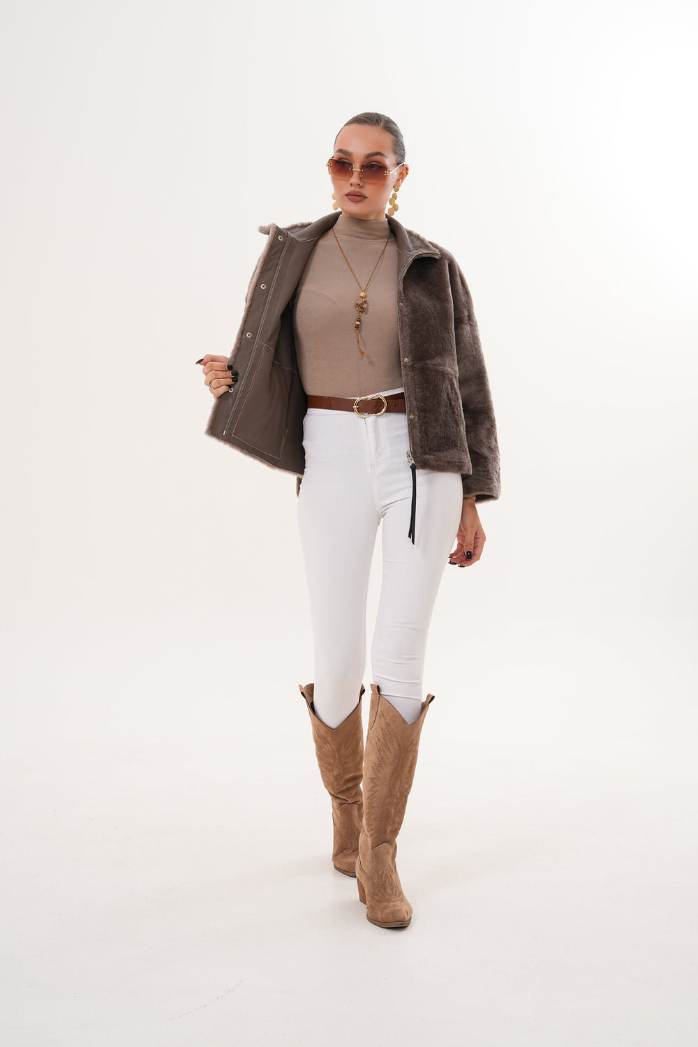 The Geneva Reversible Shearling Leather Jacket - Vinci Leather