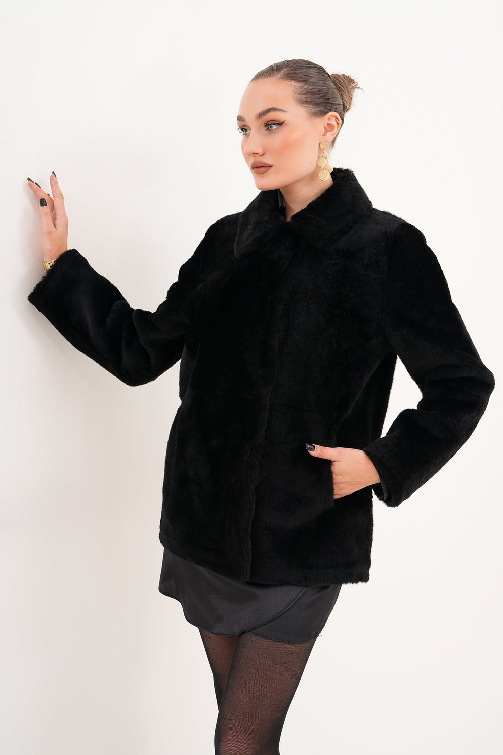 The Ava Reversible Shearling Leather Jacket - Vinci Leather