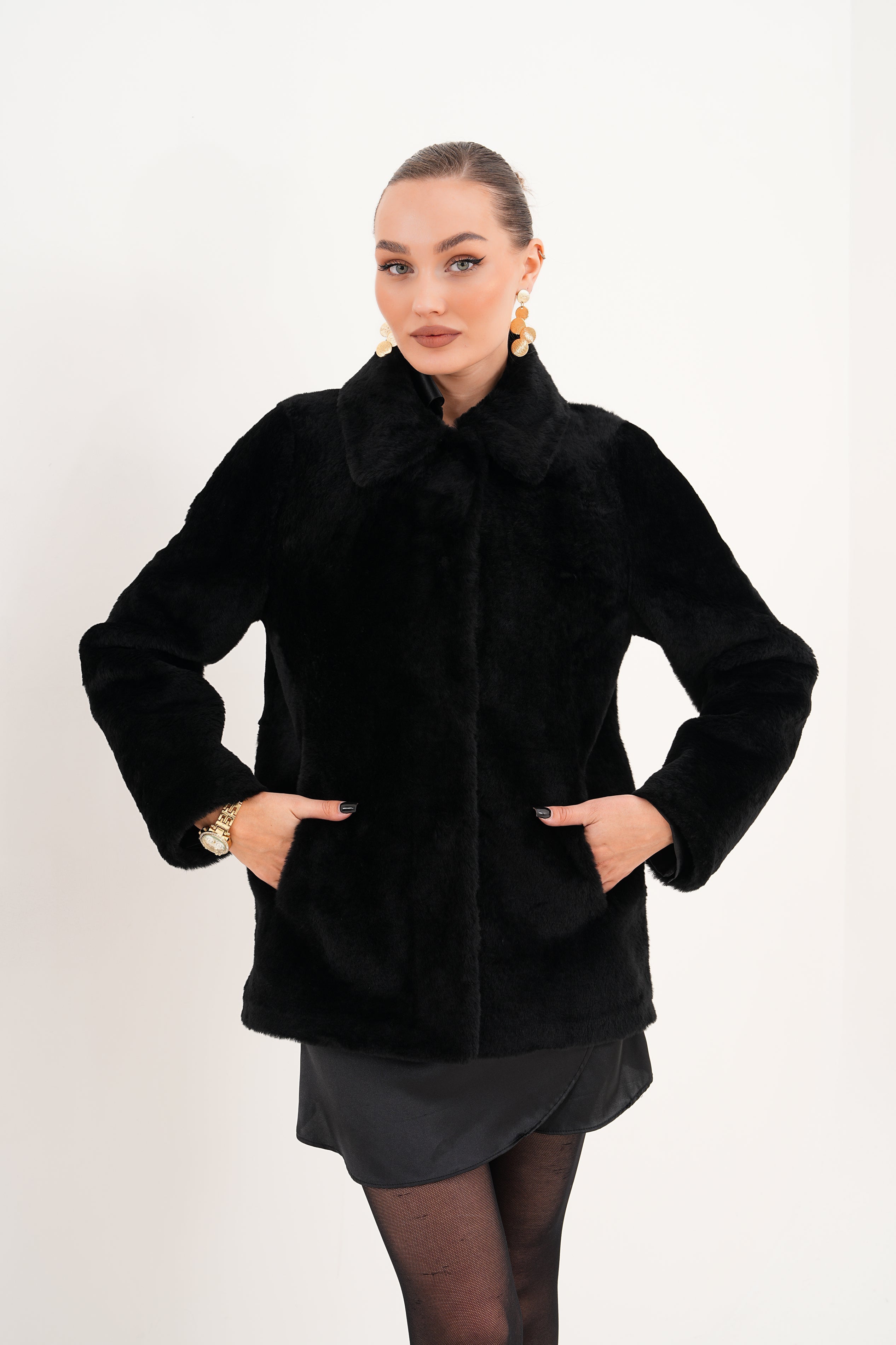 The Ava Reversible Shearling Leather Jacket - Vinci Leather