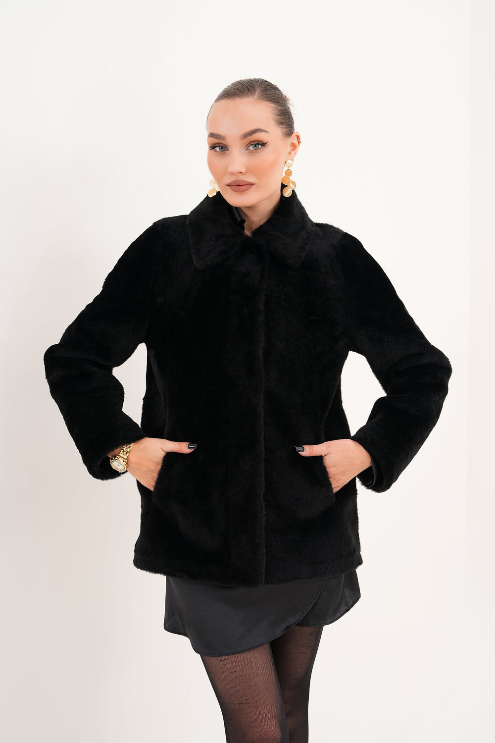The Ava Reversible Shearling Leather Jacket - Vinci Leather