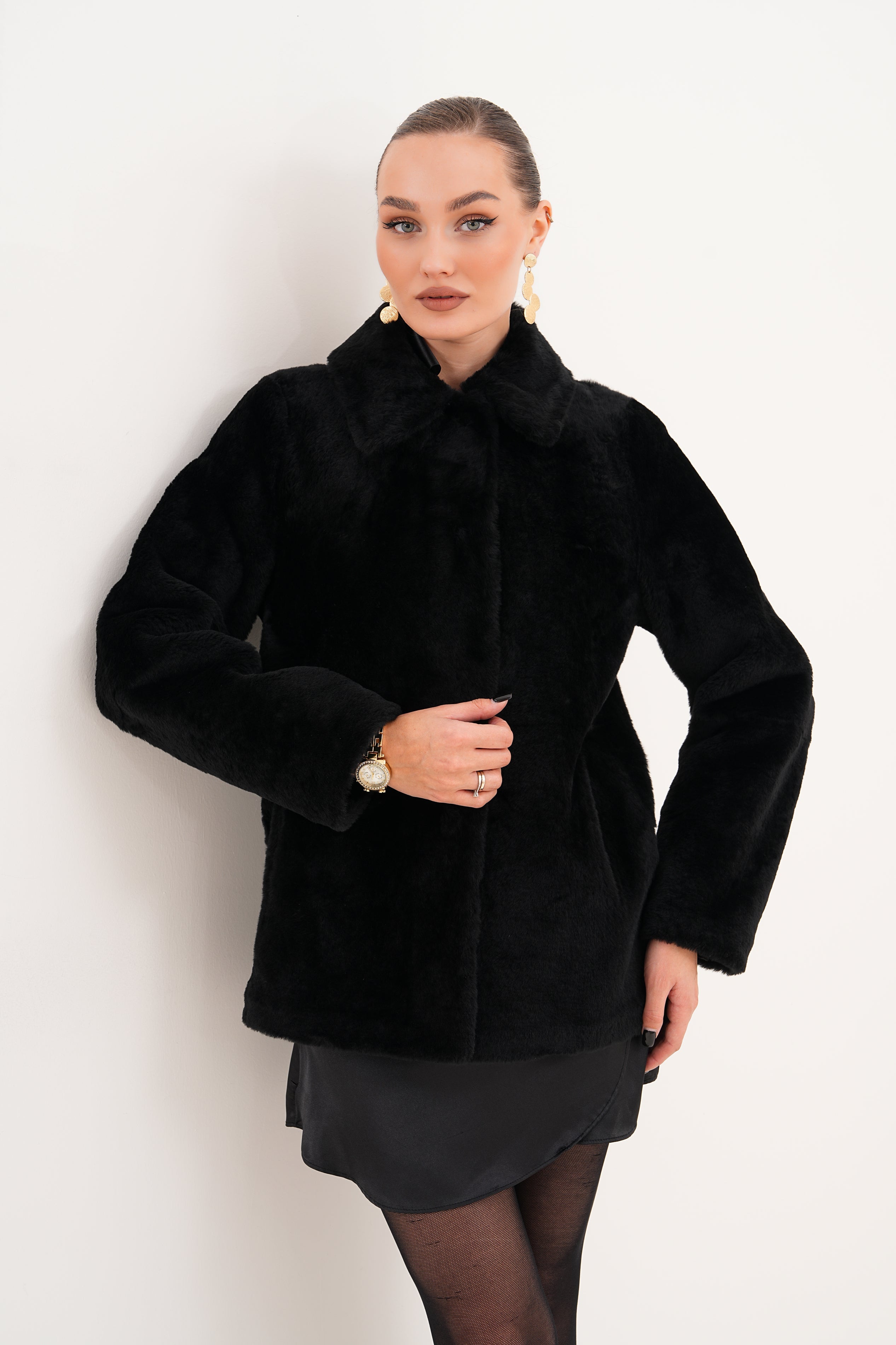 The Ava Reversible Shearling Leather Jacket - Vinci Leather