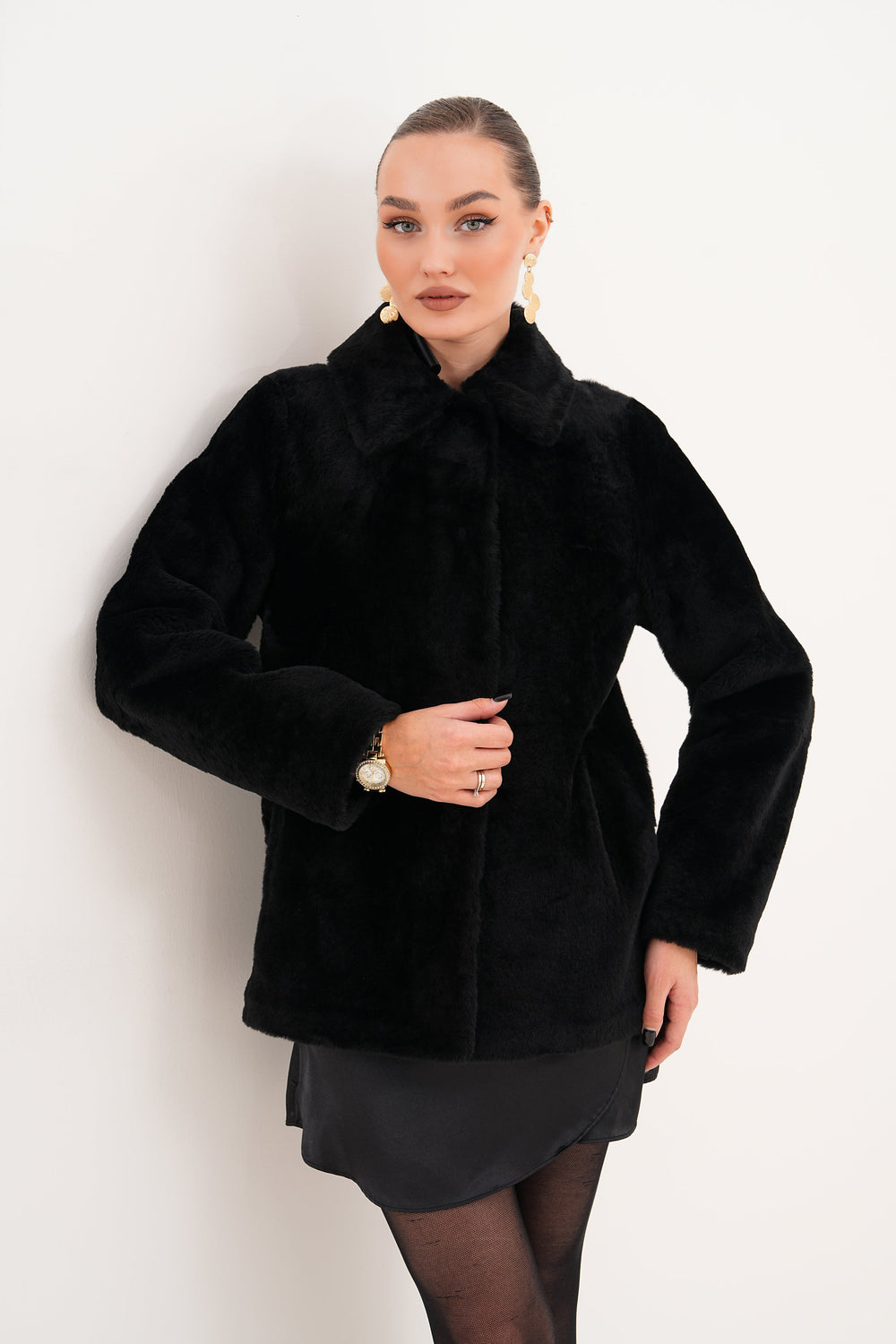 The Ava Reversible Shearling Leather Jacket - Vinci Leather