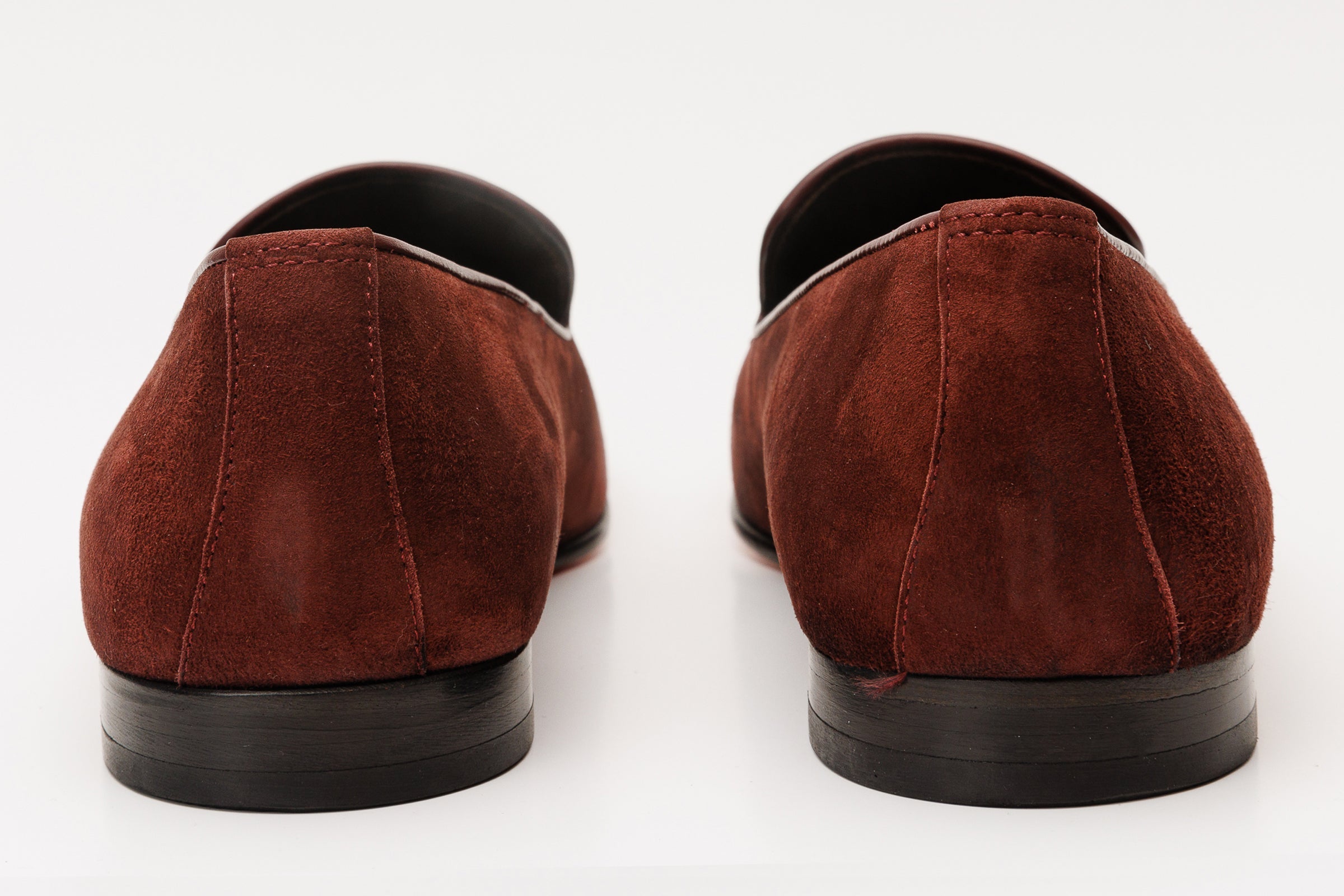 The Lazio Shoe Burgundy Suede Slip-on  Loafer Shoe - Vinci Leather