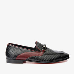 The Milano Black Shoe Bit Loafer  Shoe Final Sale! - Vinci Leather