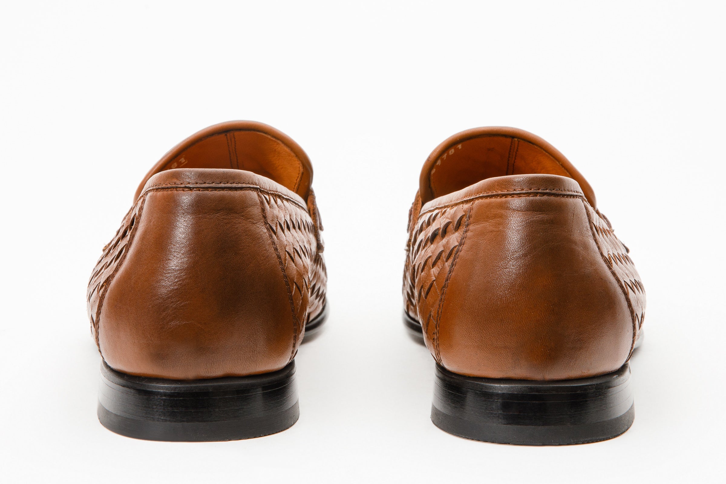 The Grand Woven Leather Tan Shoe Penny Loafer - Vinci Leather
