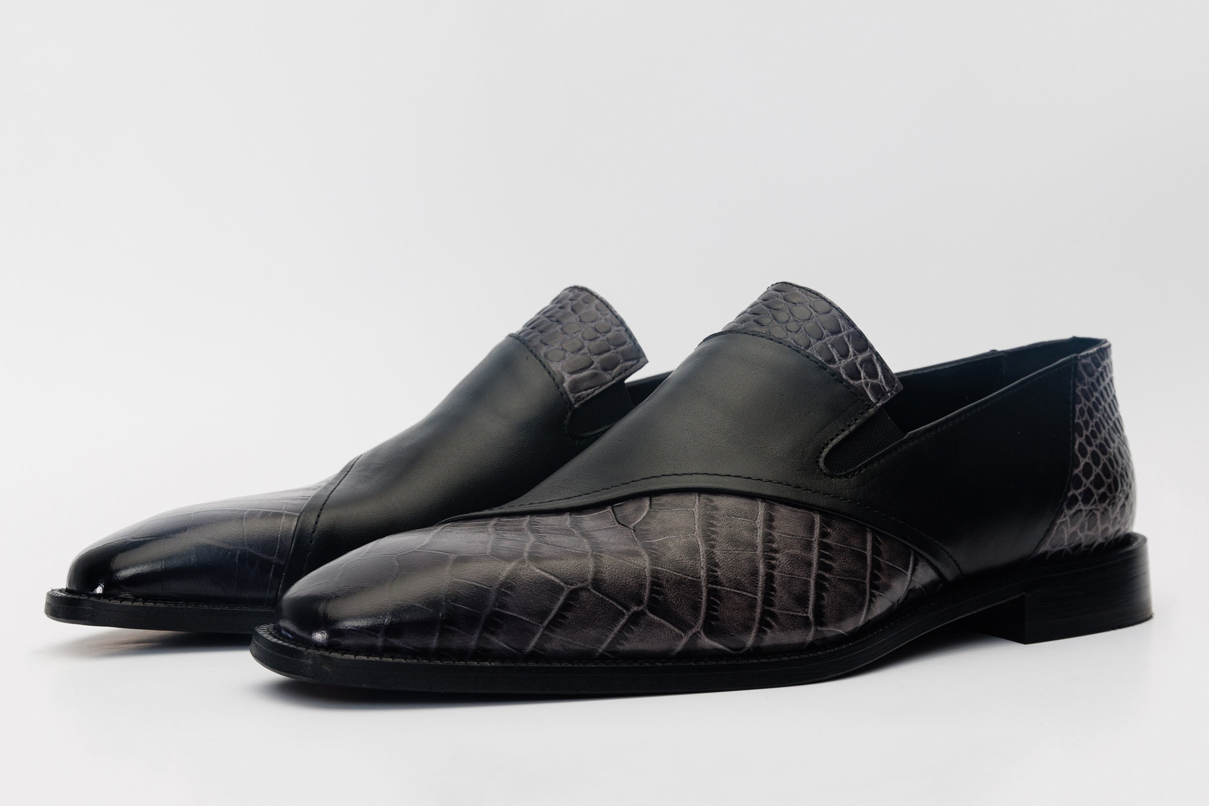 The Mississippi Black Leather Loafer Shoe - Vinci Leather