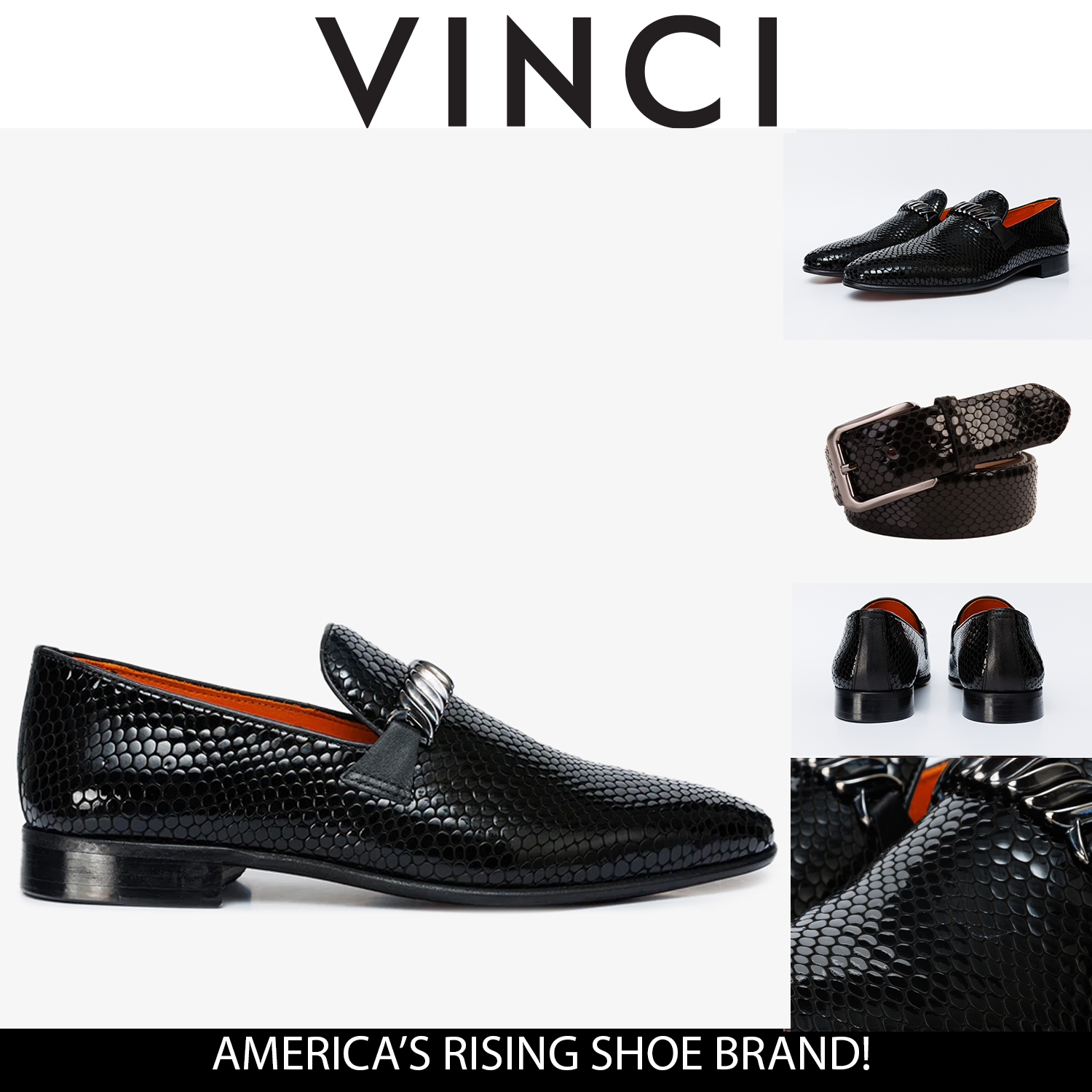 The King Black Bit Dress Loafer Shoe - Vinci Leather