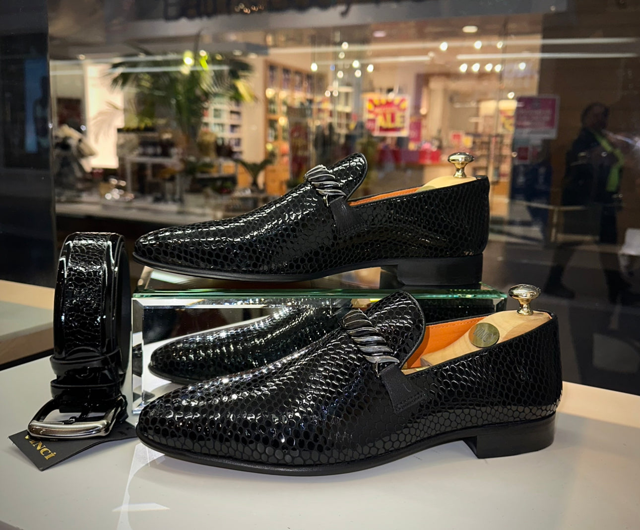 The King Black Bit Dress Loafer Shoe - Vinci Leather