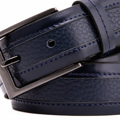 The Everest Rockwell Navy Blue Leather Belt - Vinci Leather