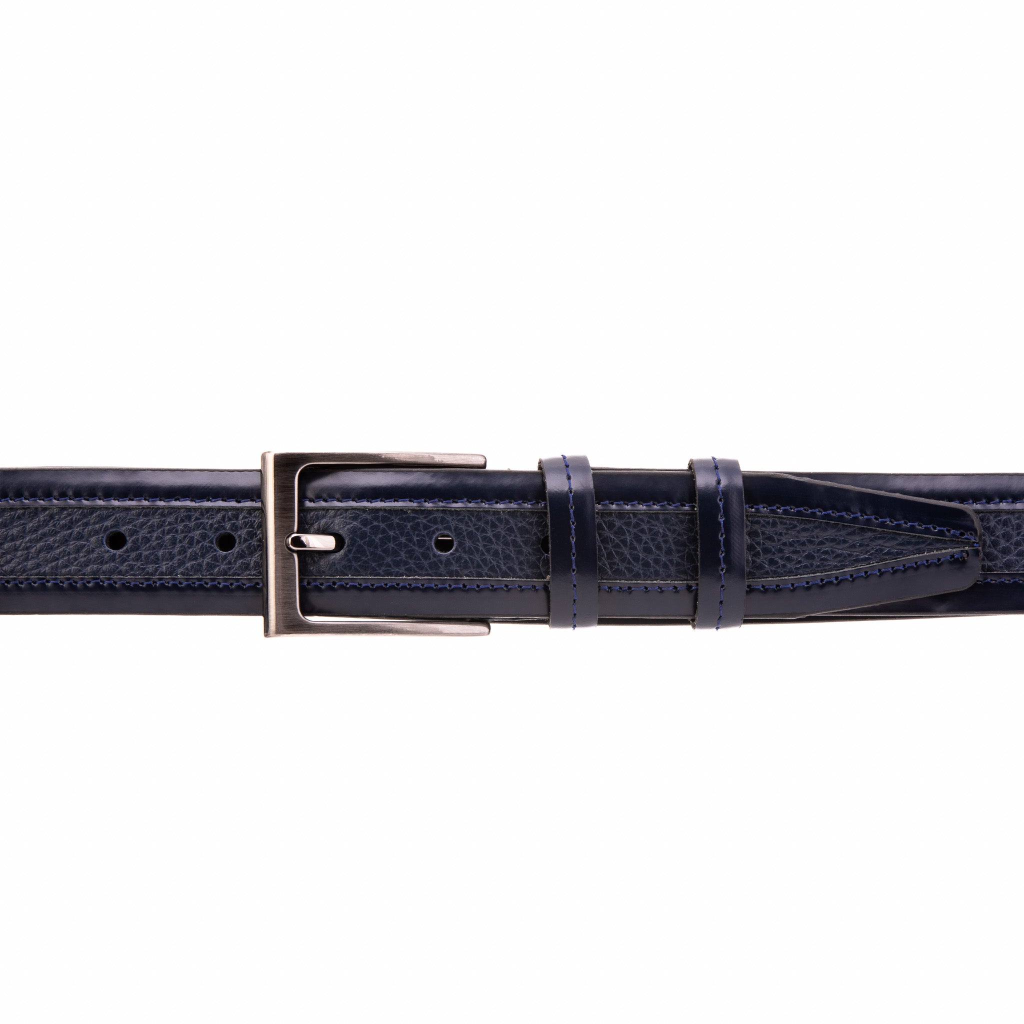 The Everest Rockwell Navy Blue Leather Belt - Vinci Leather
