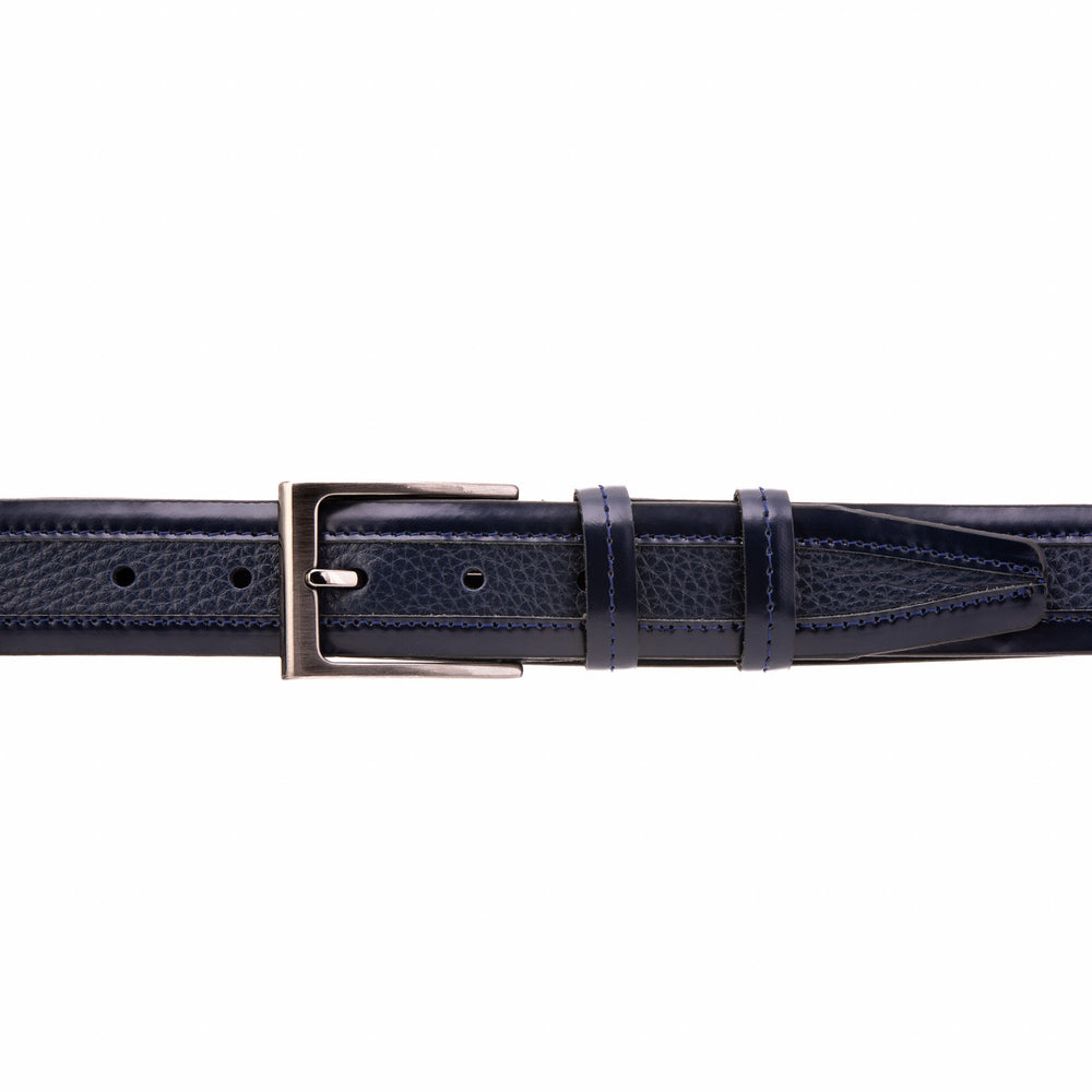 The Everest Rockwell Navy Blue Leather Belt - Vinci Leather