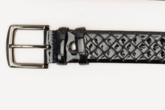 The Rico Navy Color Calfskin Belt - Vinci Leather