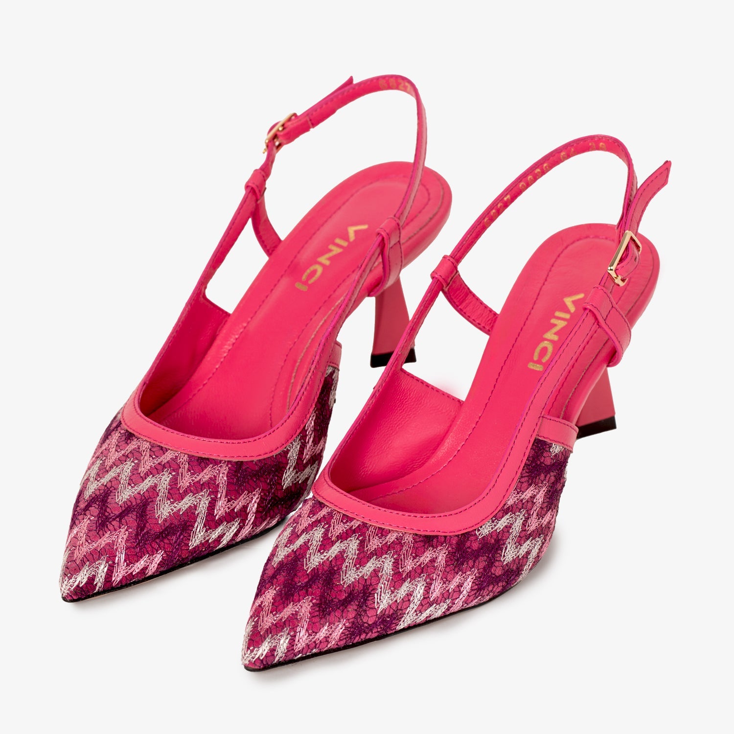 The Napoli Fuchsia Leather Slingback Sandal - Vinci Leather