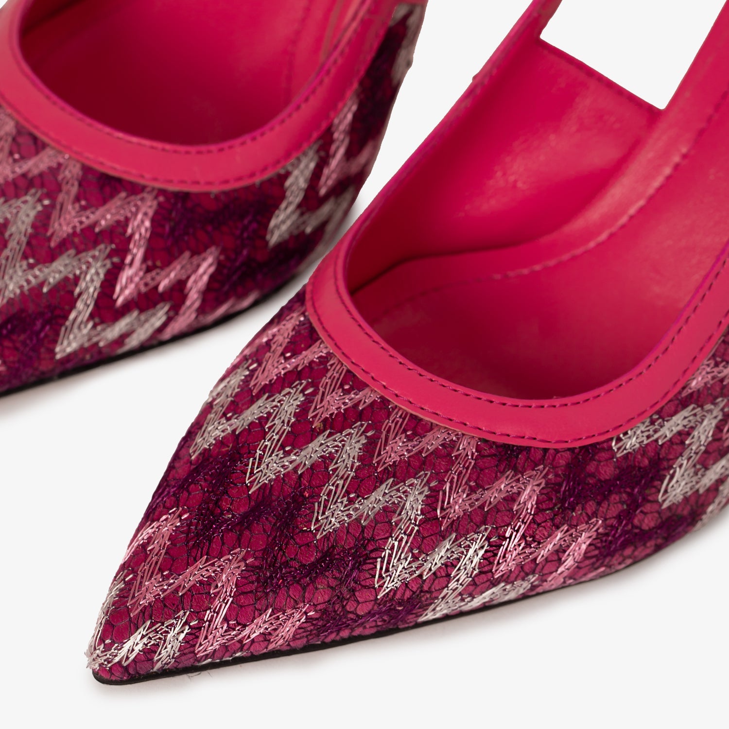 The Napoli Fuchsia Leather Slingback Sandal - Vinci Leather