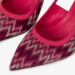 The Napoli Fuchsia Leather Slingback Sandal - Vinci Leather