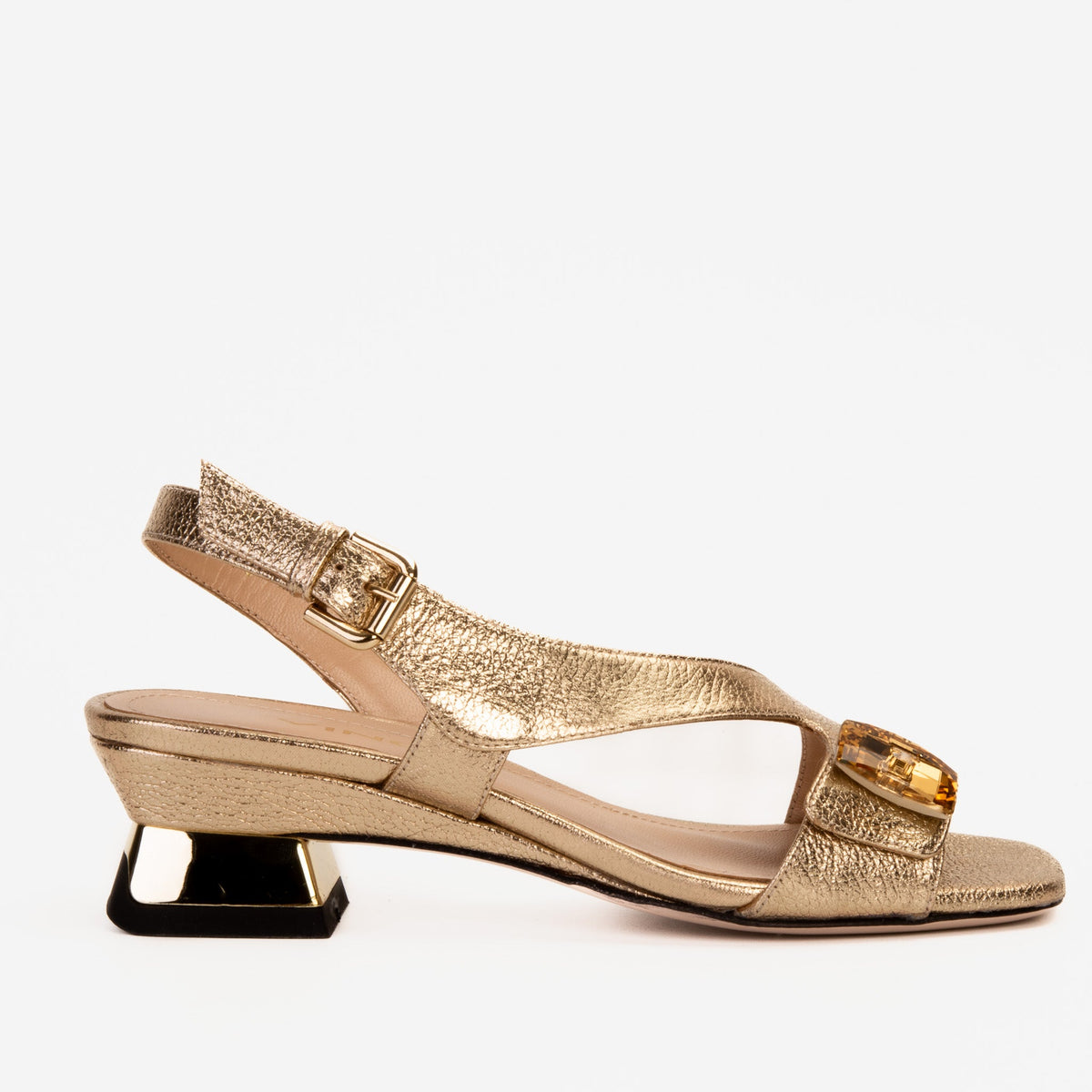 The Iconic Gold Leather Sandal - Vinci Leather