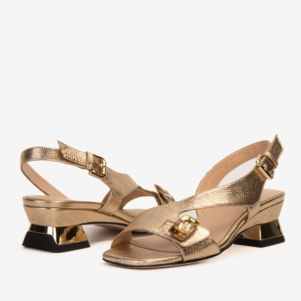 The Iconic Gold Leather Sandal - Vinci Leather