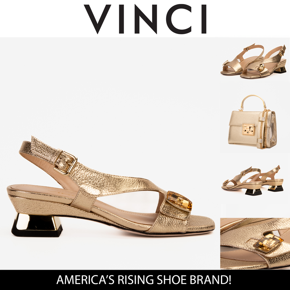 The Iconic Gold Leather Sandal - Vinci Leather