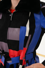 The Mirage Geo Pattern Leather Jacket - Vinci Leather