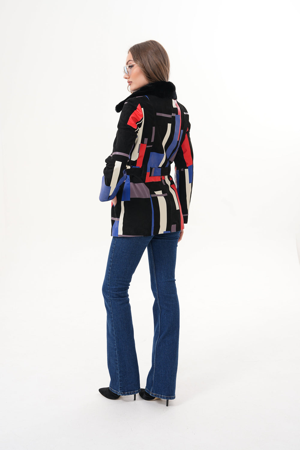 The Mirage Geo Pattern Leather Jacket - Vinci Leather