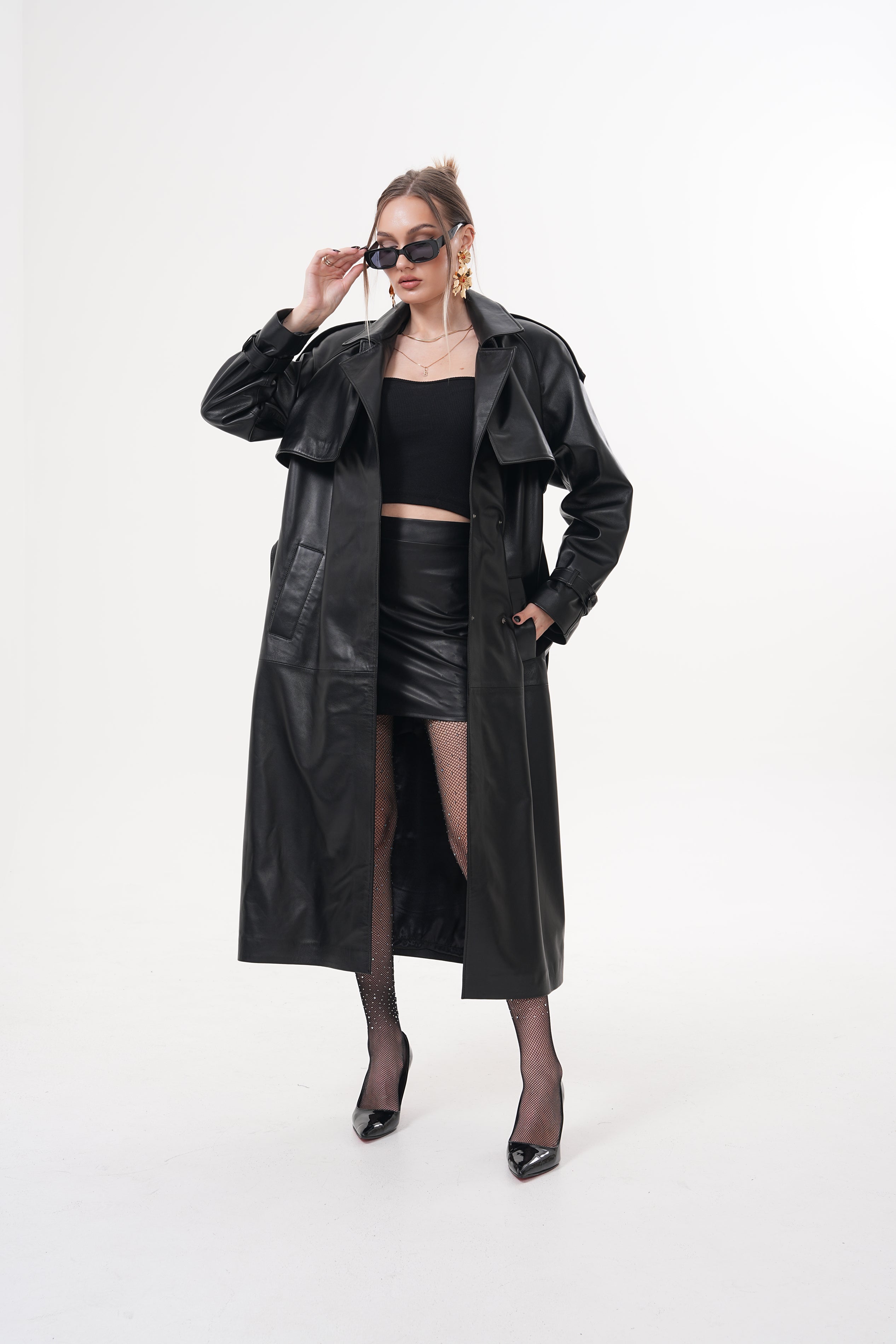 The Raven Black Leather Jacket - Vinci Leather