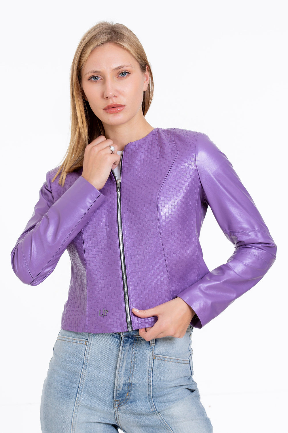 The Havnen  Lilac Leather Jacket - Vinci Leather