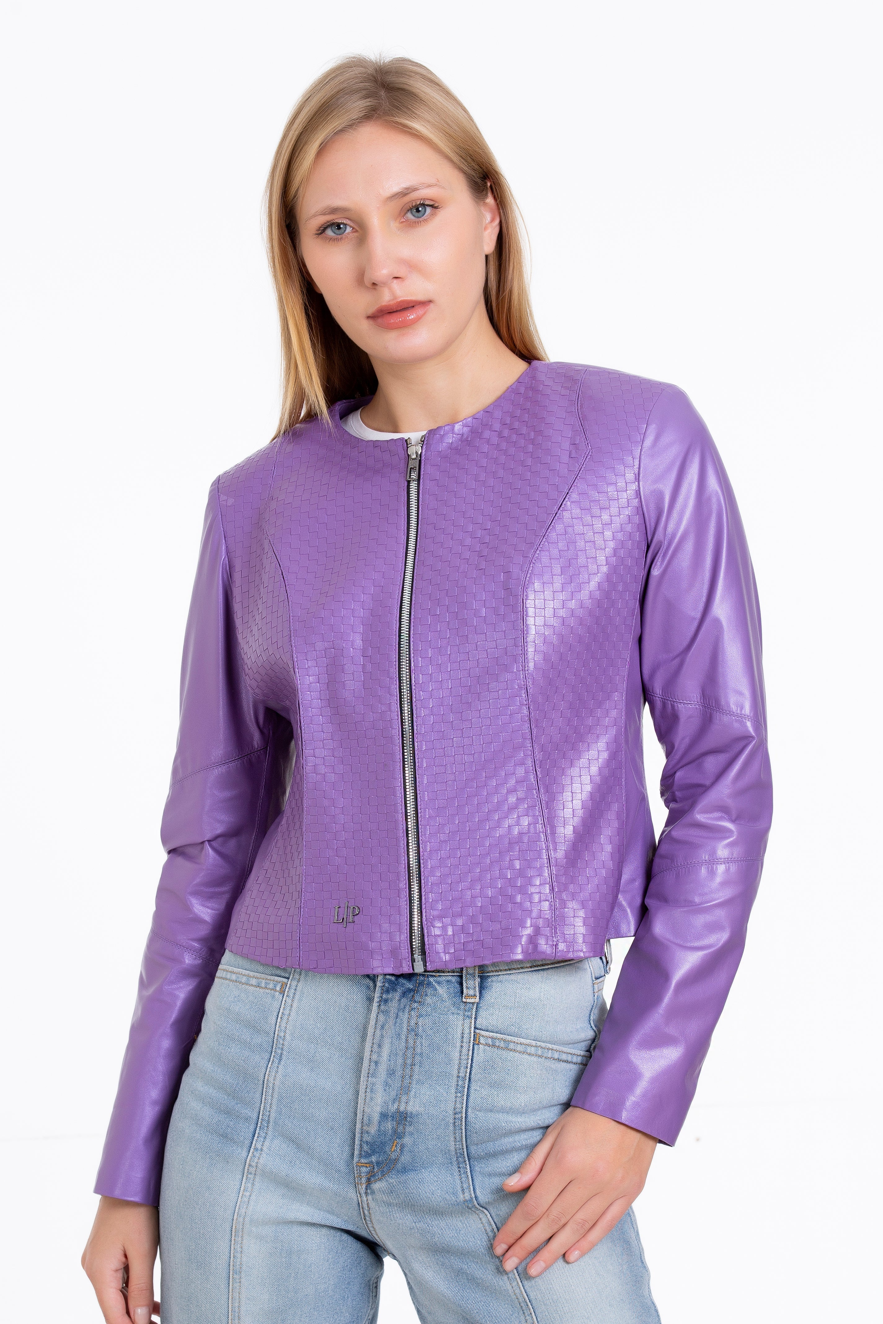 The Havnen  Lilac Leather Jacket - Vinci Leather