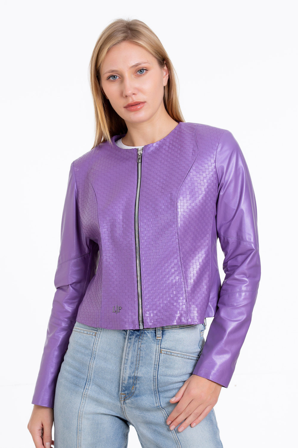 The Havnen  Lilac Leather Jacket - Vinci Leather