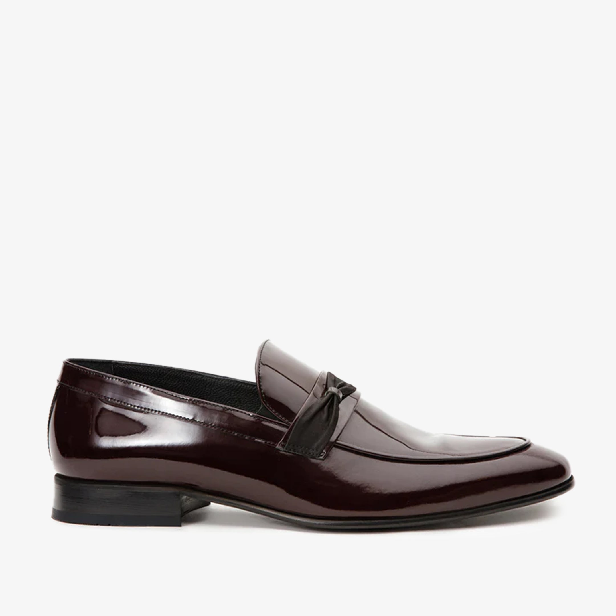 The Dodoma Burgundy Patent Leather Loafer Shoe - Vinci Leather